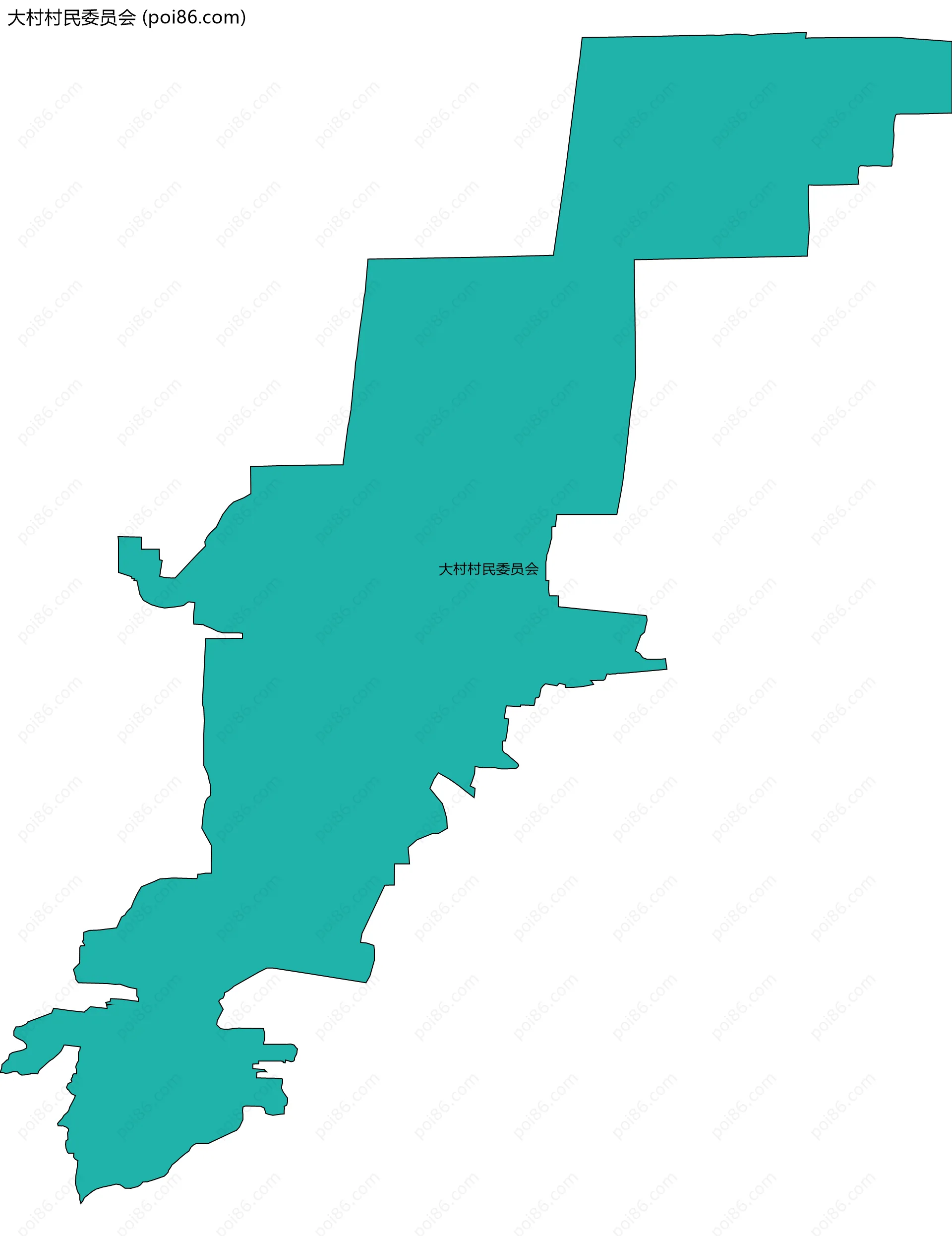 大村村民委员会边界地图