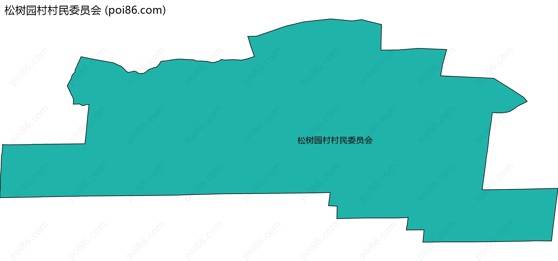 松树园村村民委员会边界地图