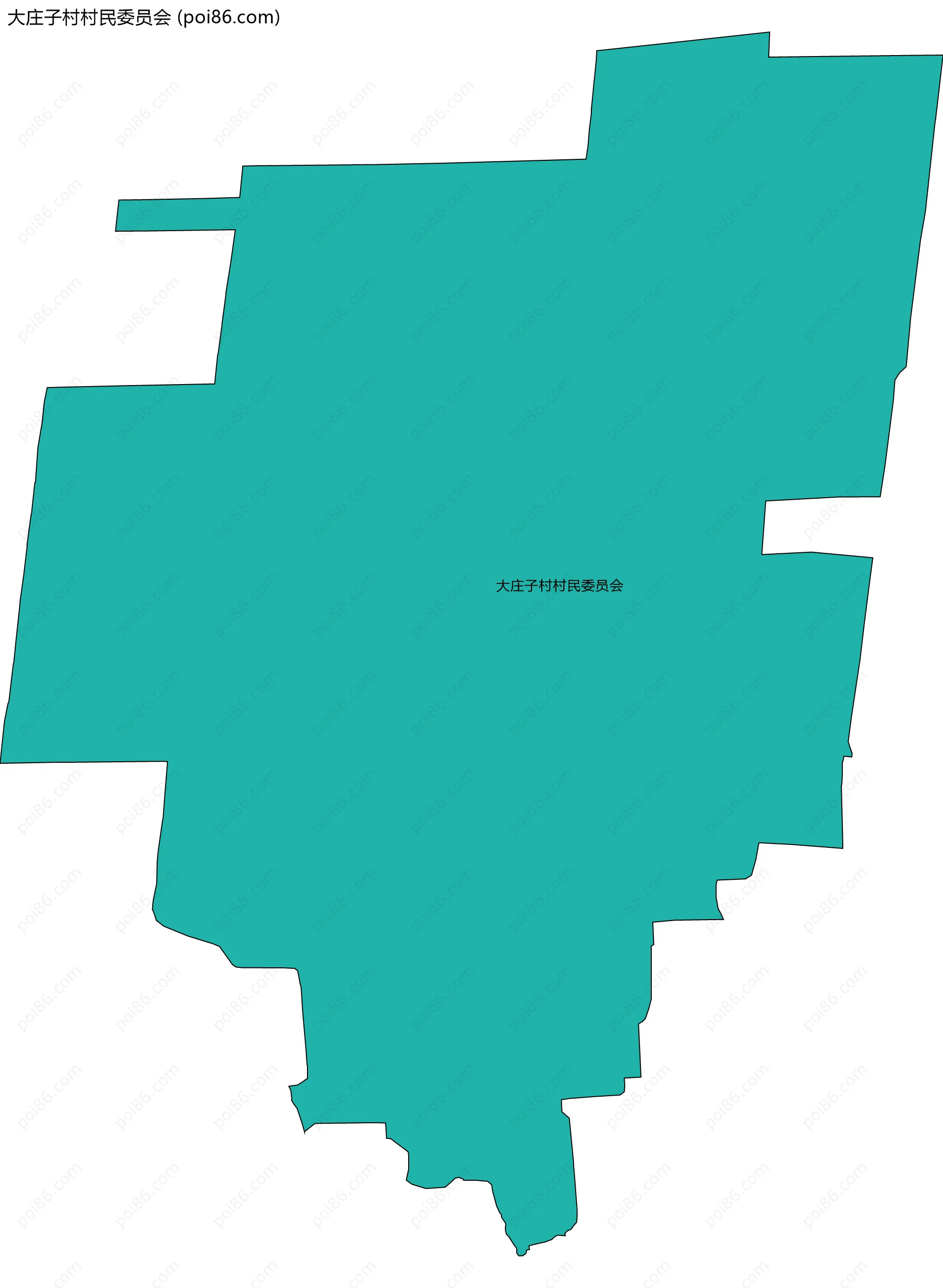 大庄子村村民委员会边界地图