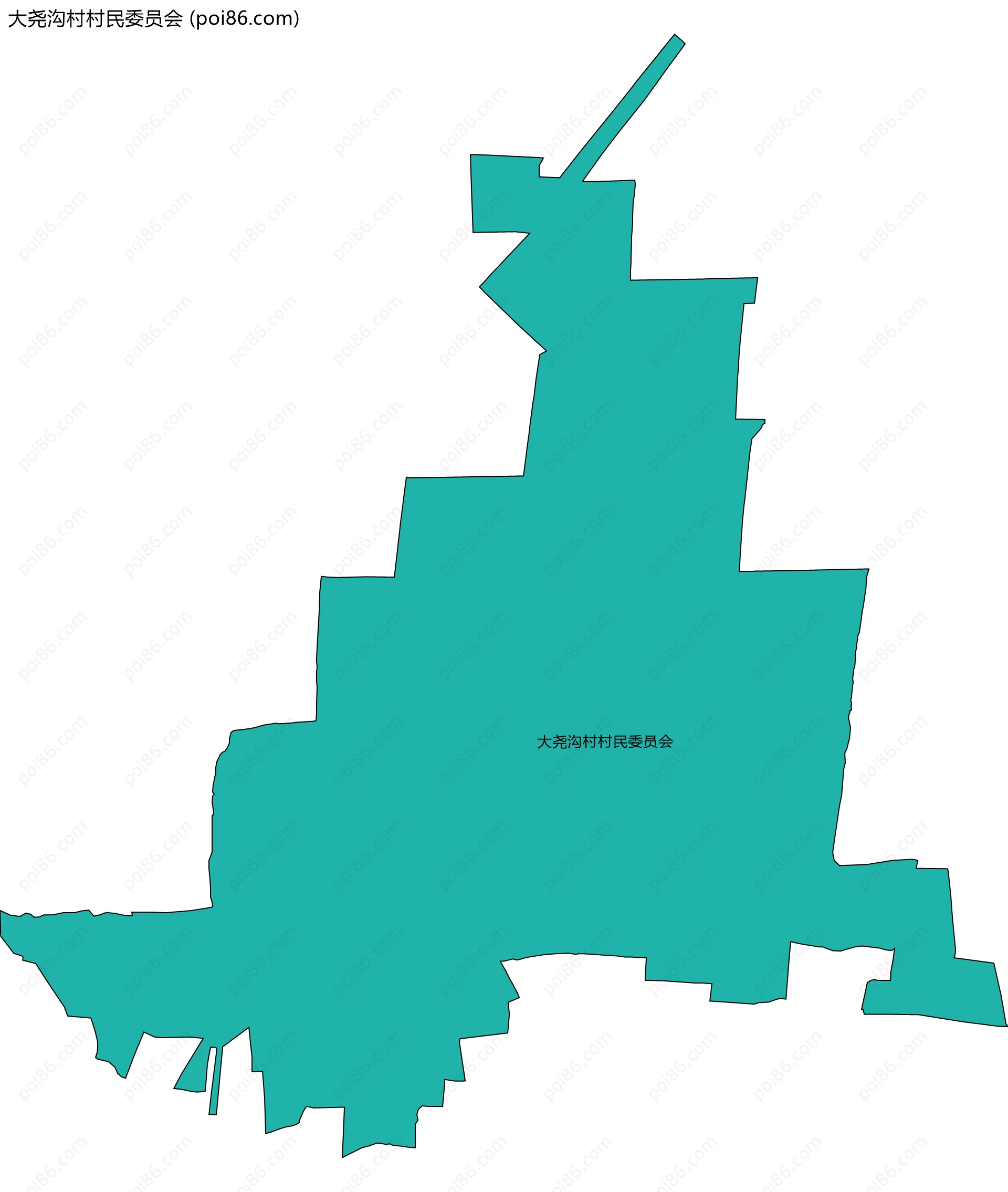 大尧沟村村民委员会边界地图