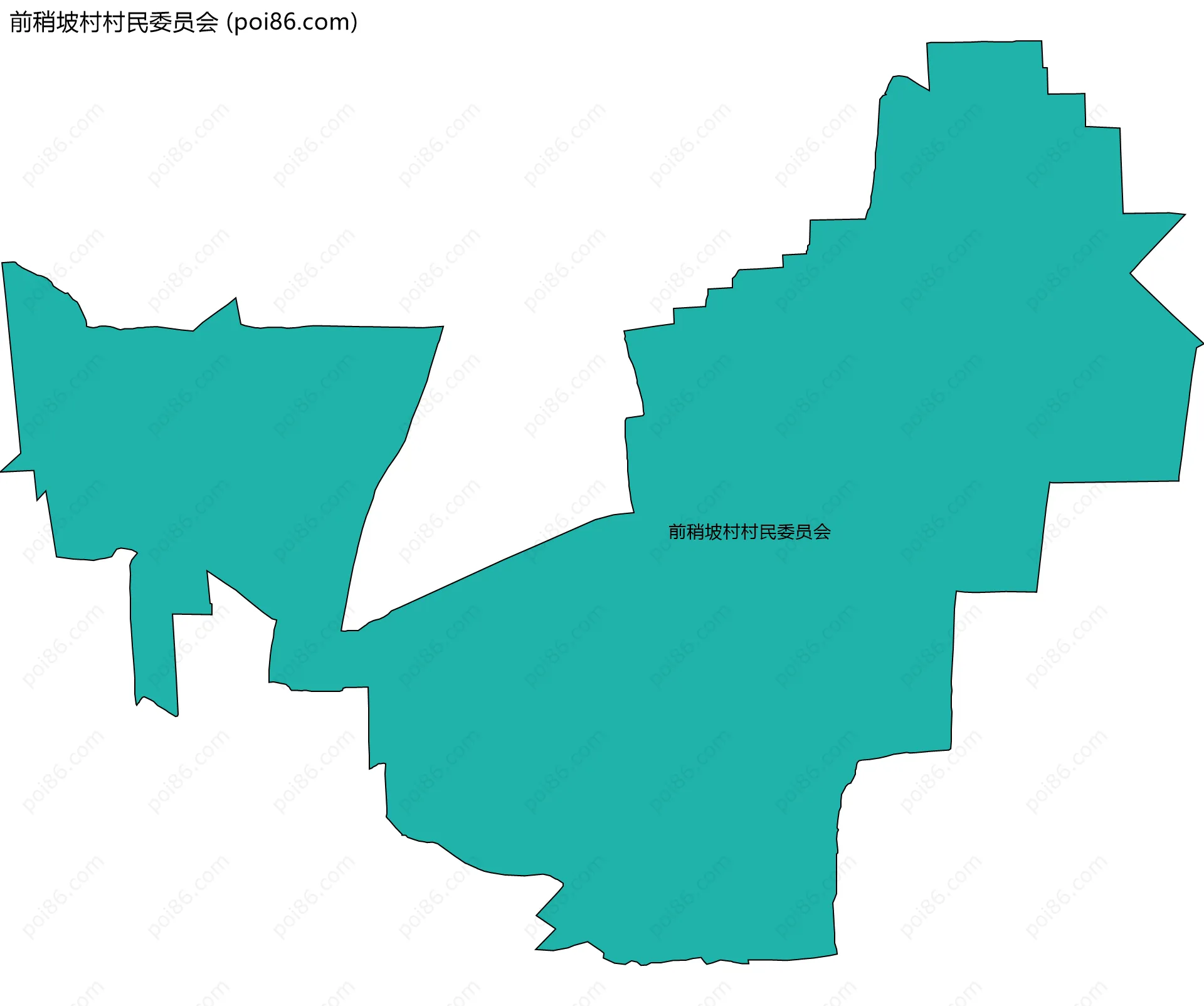 前稍坡村村民委员会边界地图
