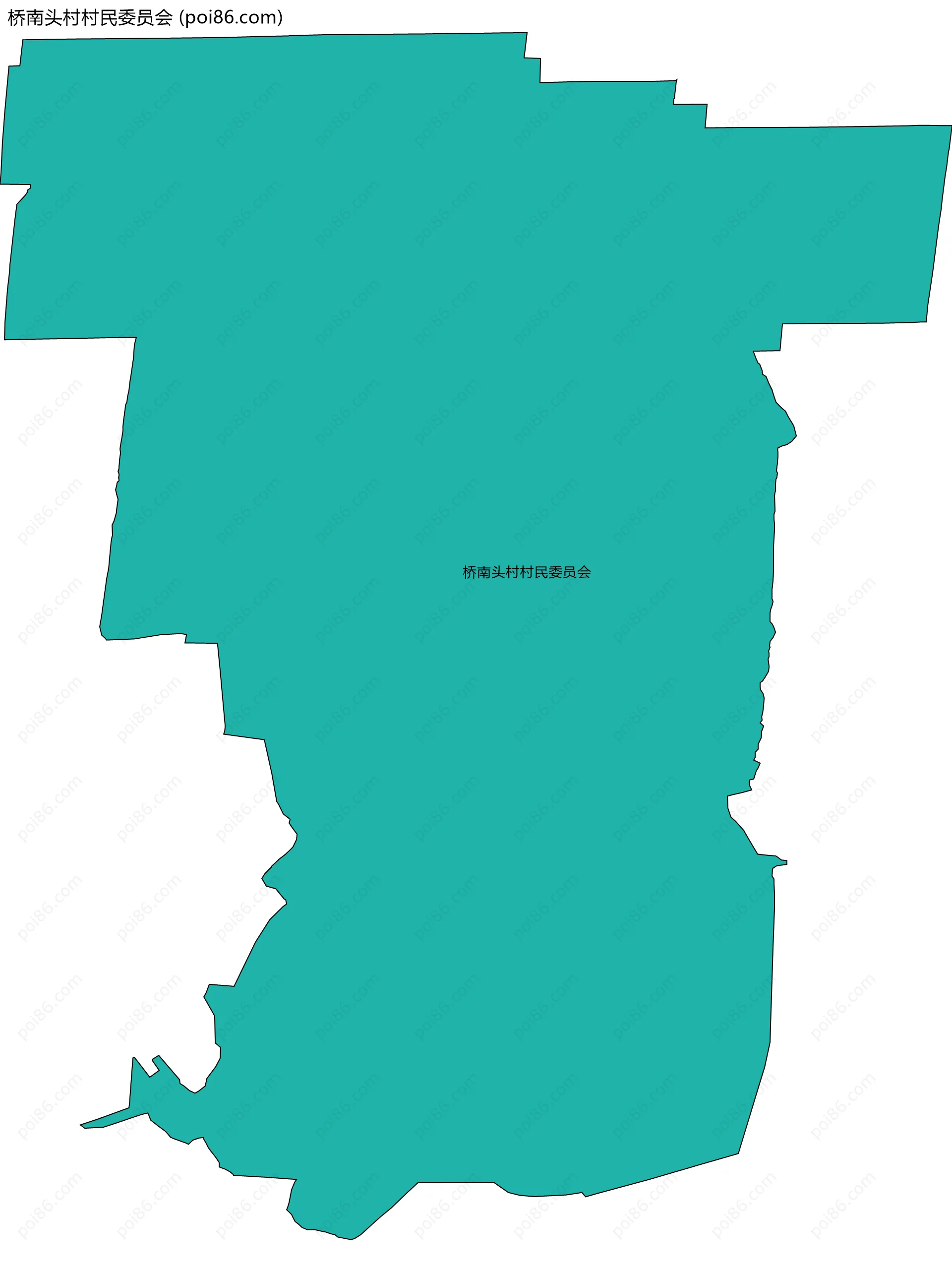 桥南头村村民委员会边界地图