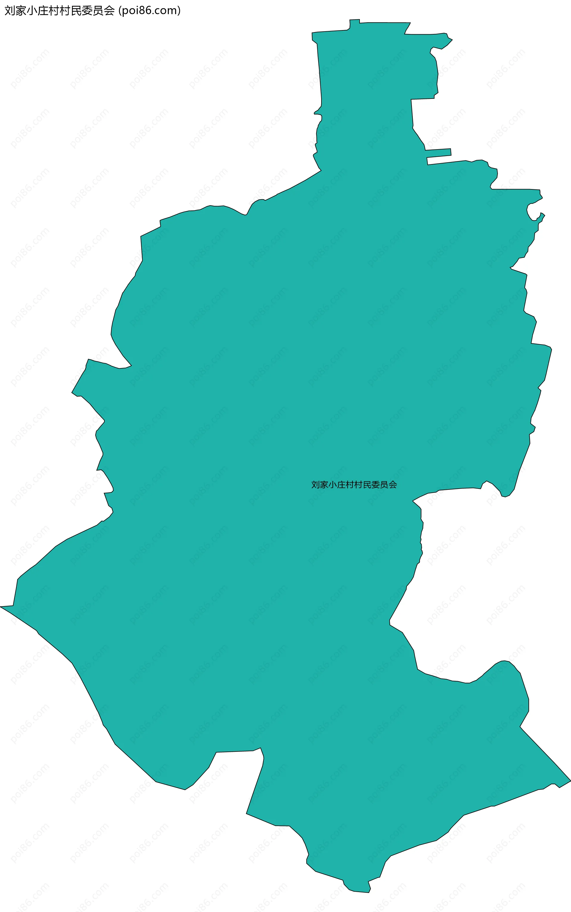 刘家小庄村村民委员会边界地图