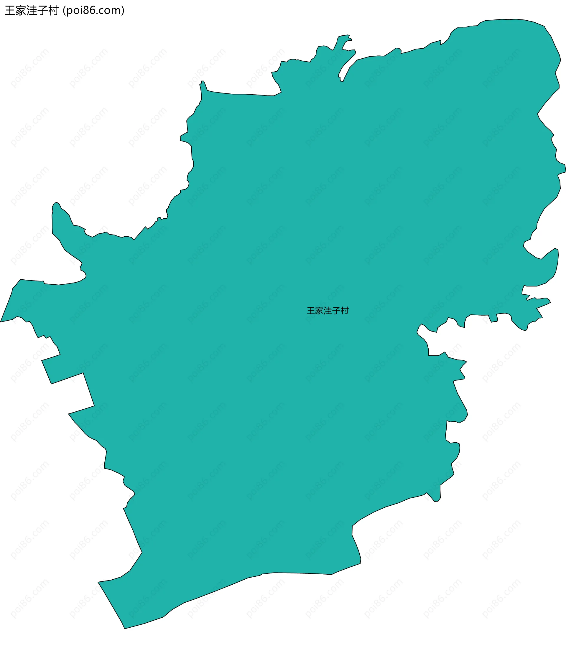 王家洼子村边界地图