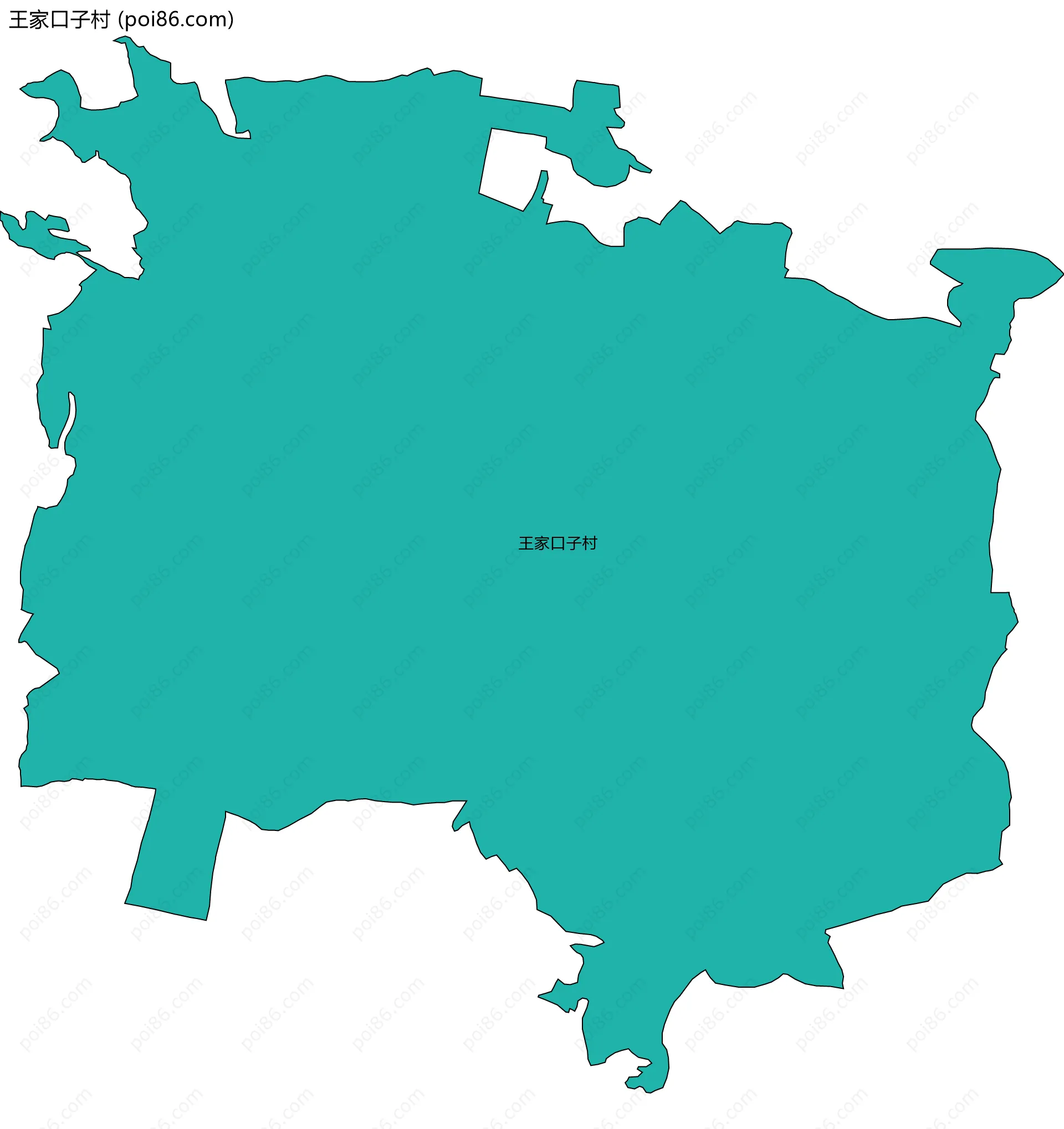 王家口子村边界地图