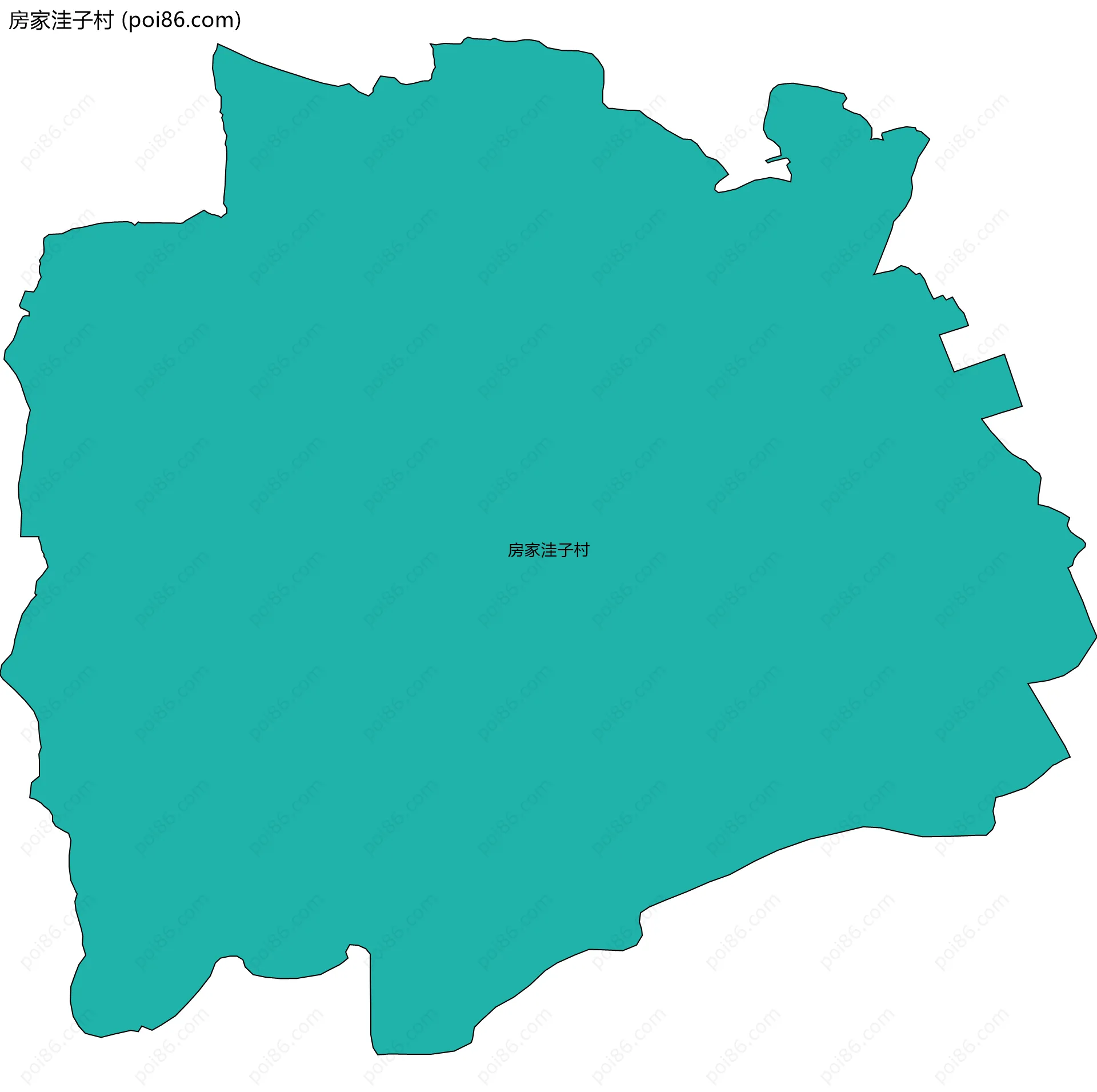 房家洼子村边界地图