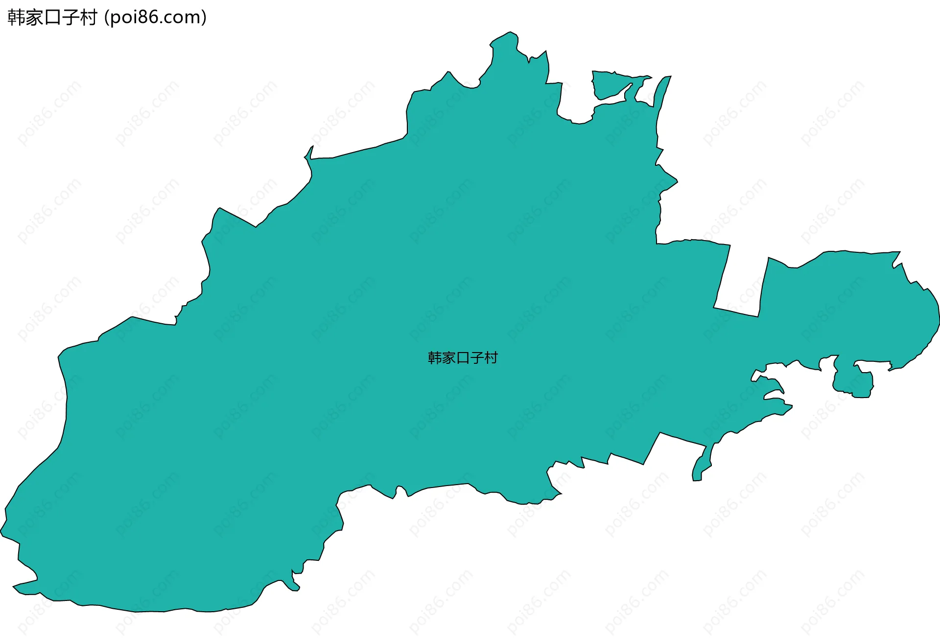韩家口子村边界地图