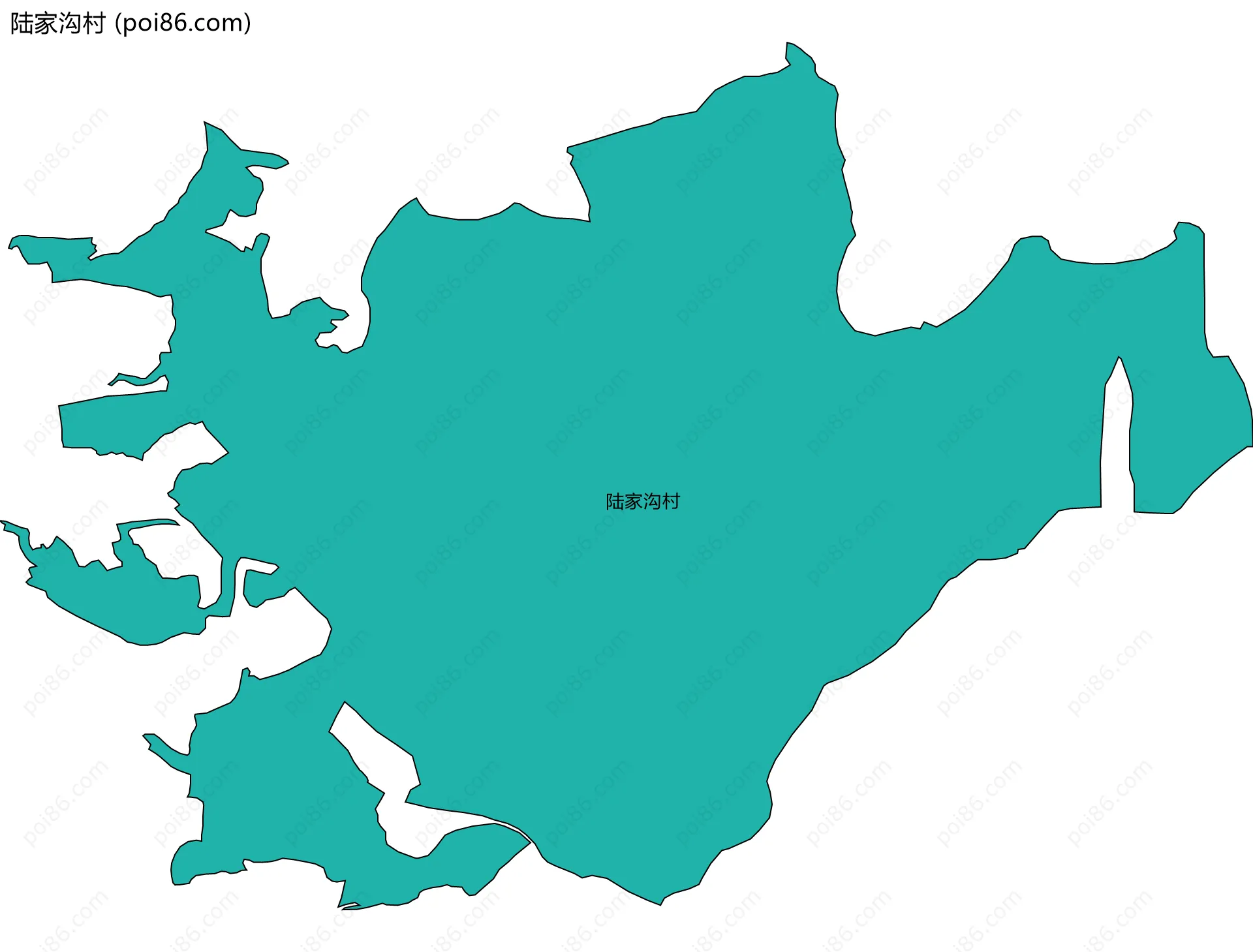 陆家沟村边界地图