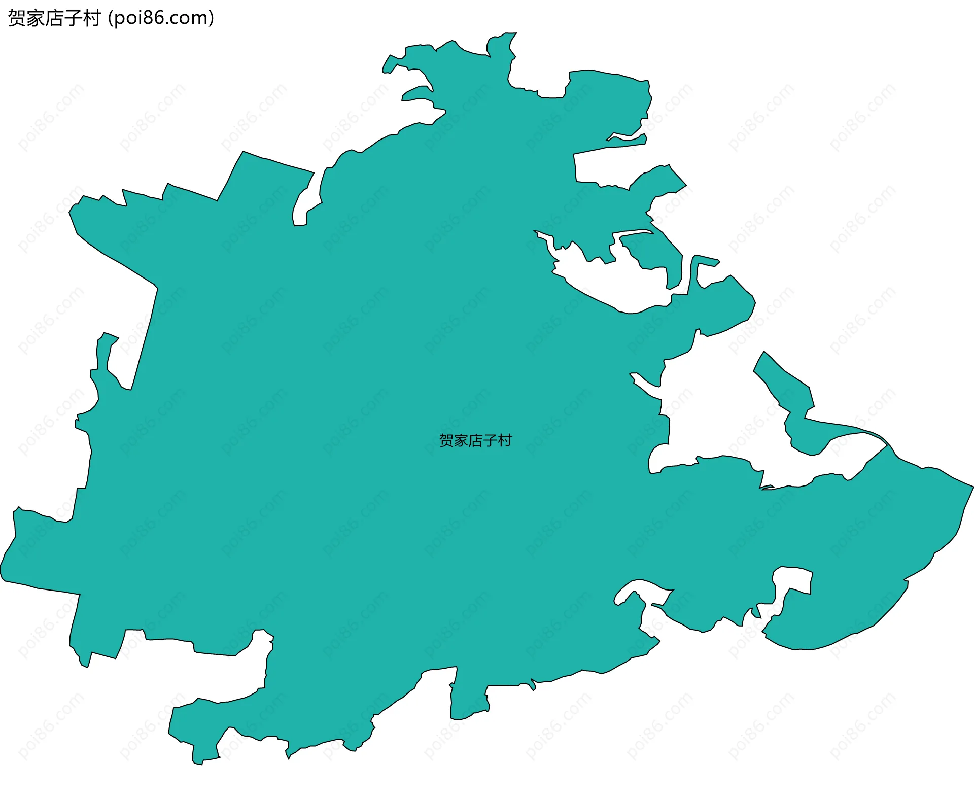 贺家店子村边界地图