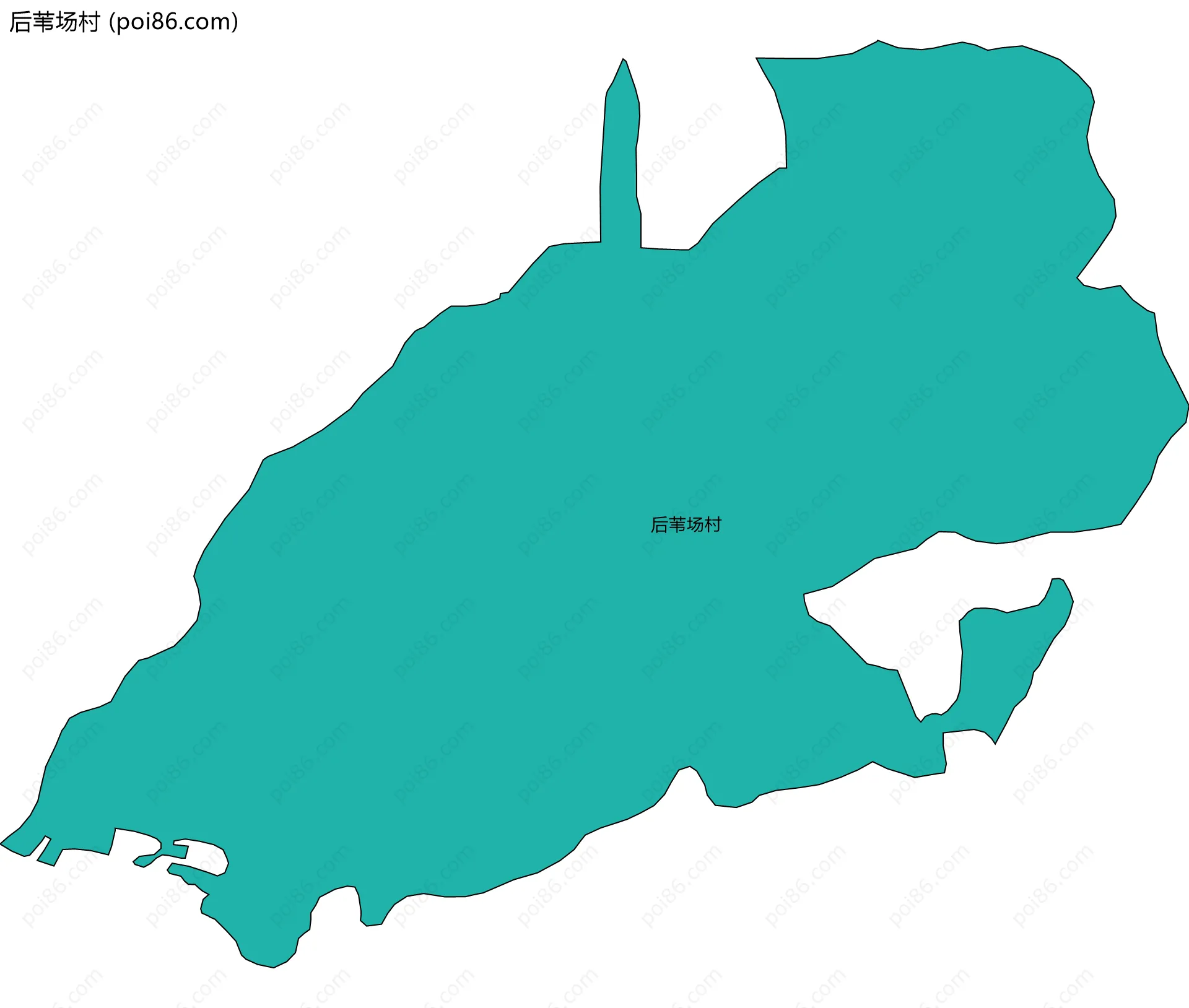 后苇场村边界地图