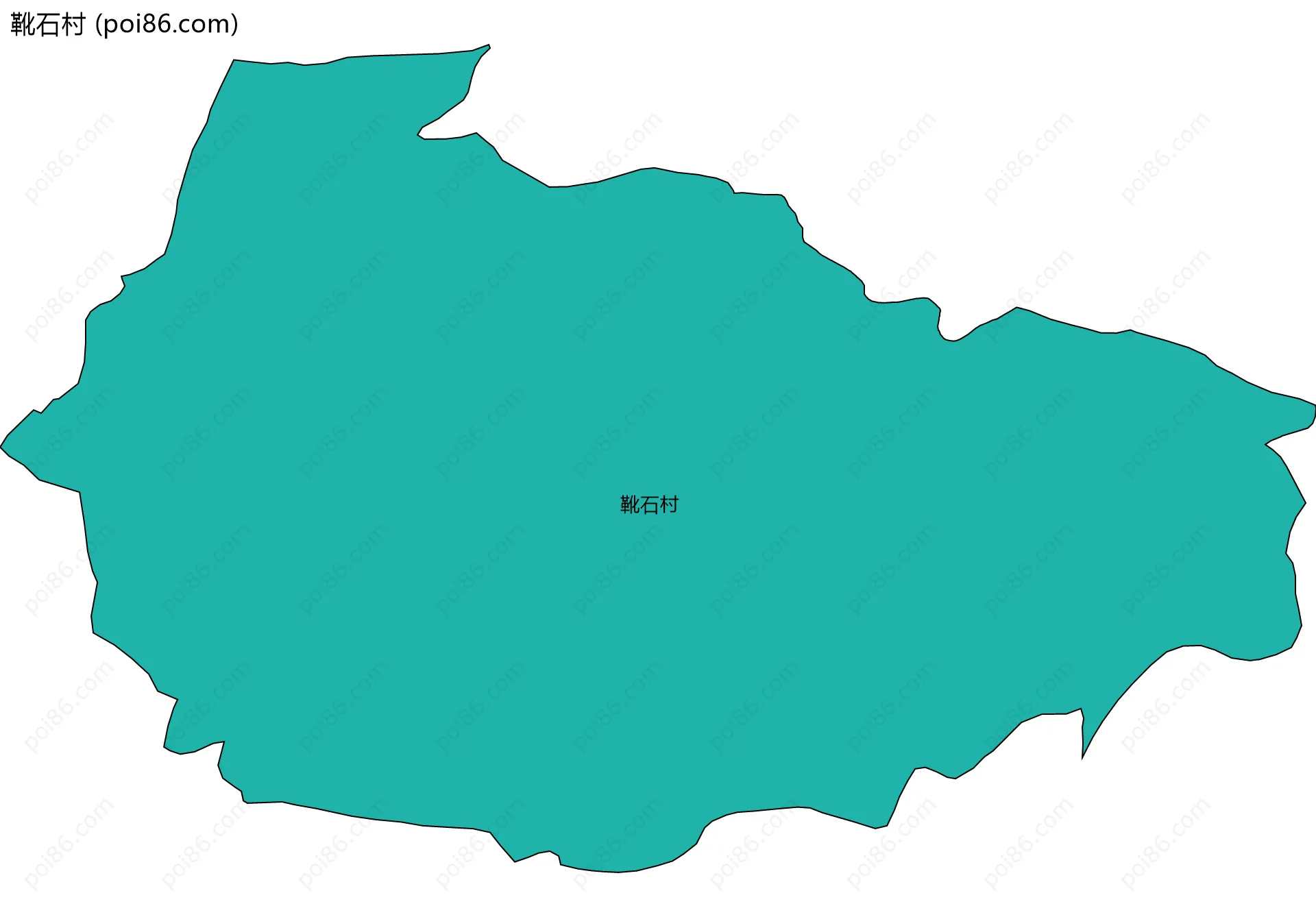 靴石村边界地图