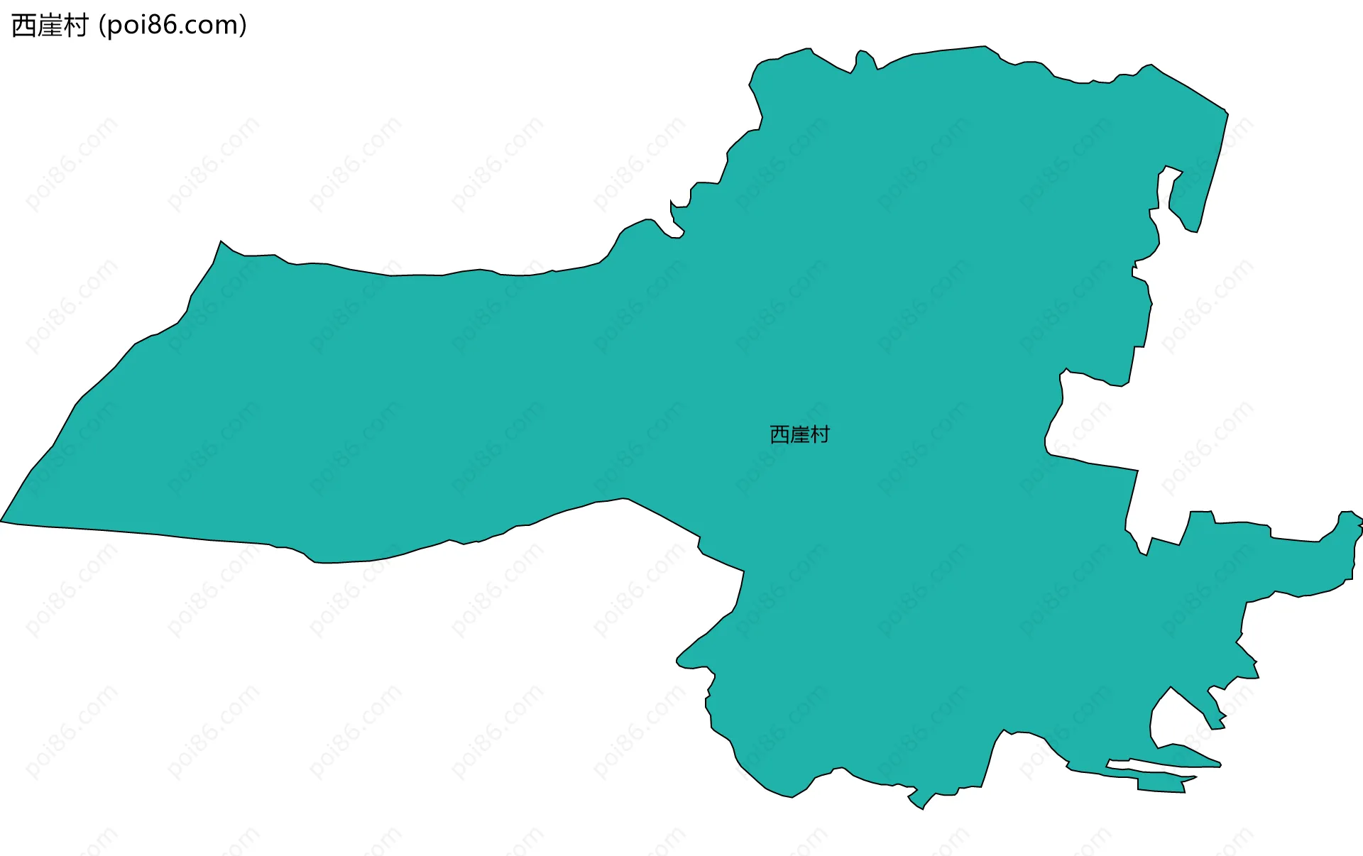 西崖村边界地图