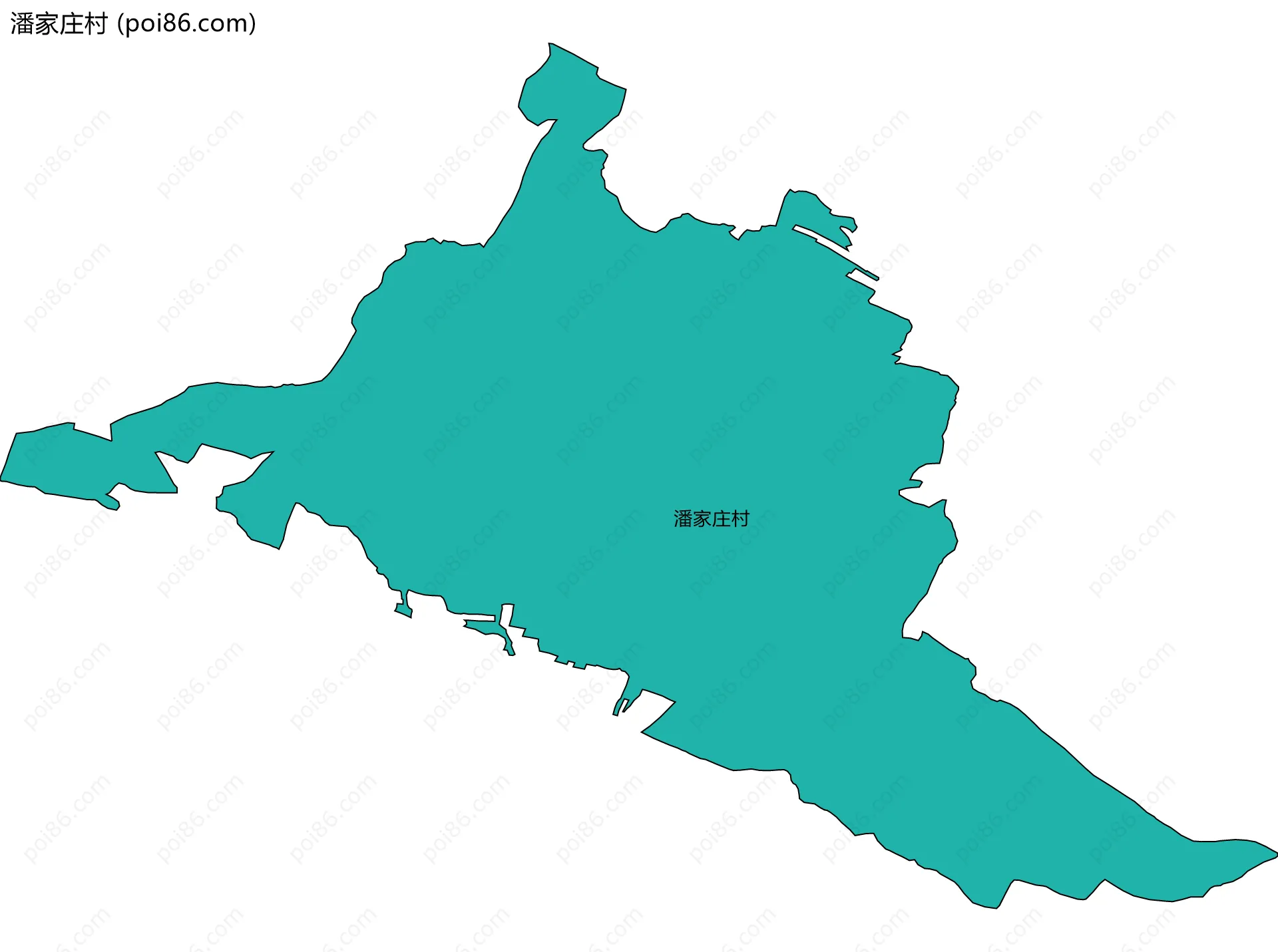 潘家庄村边界地图