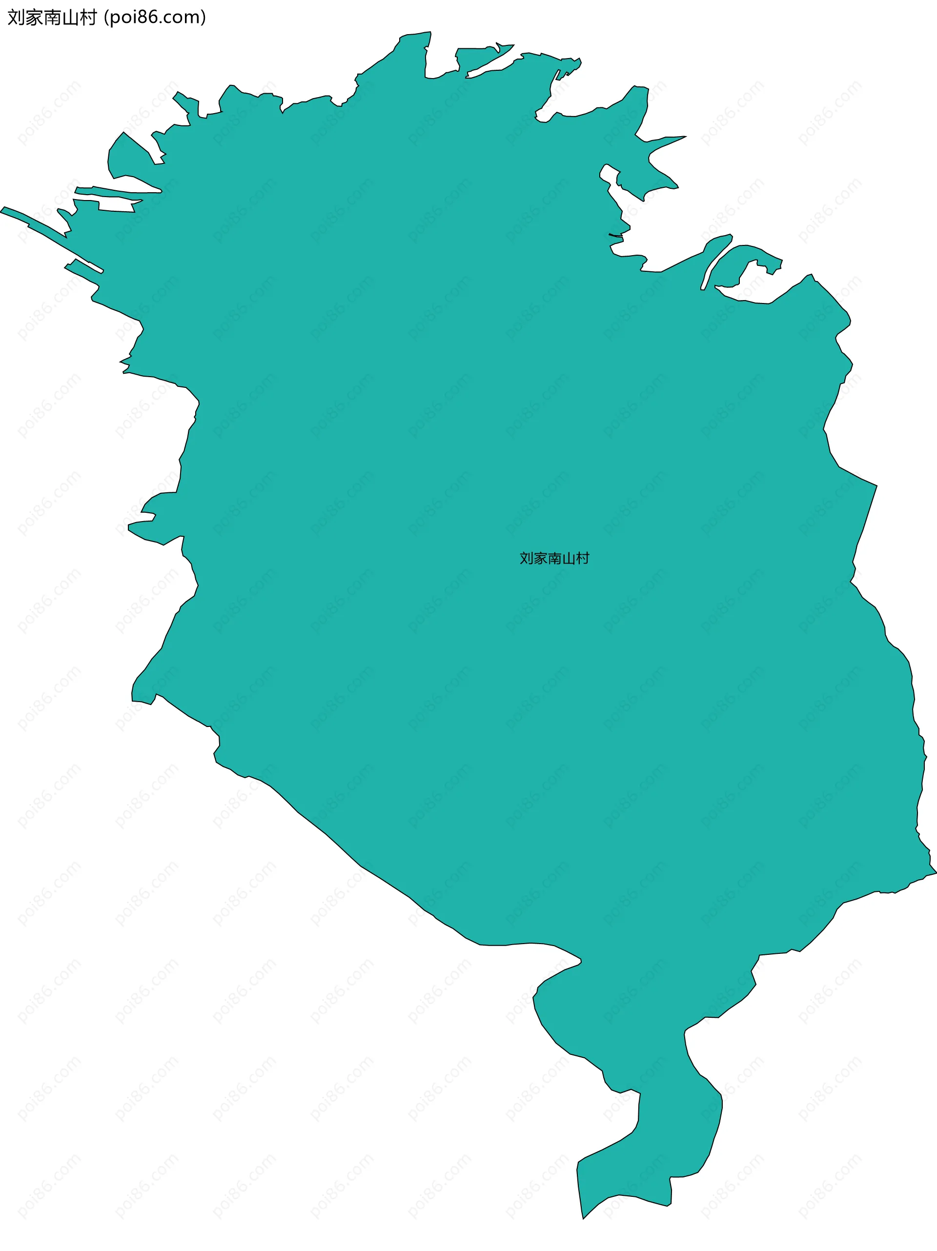 刘家南山村边界地图