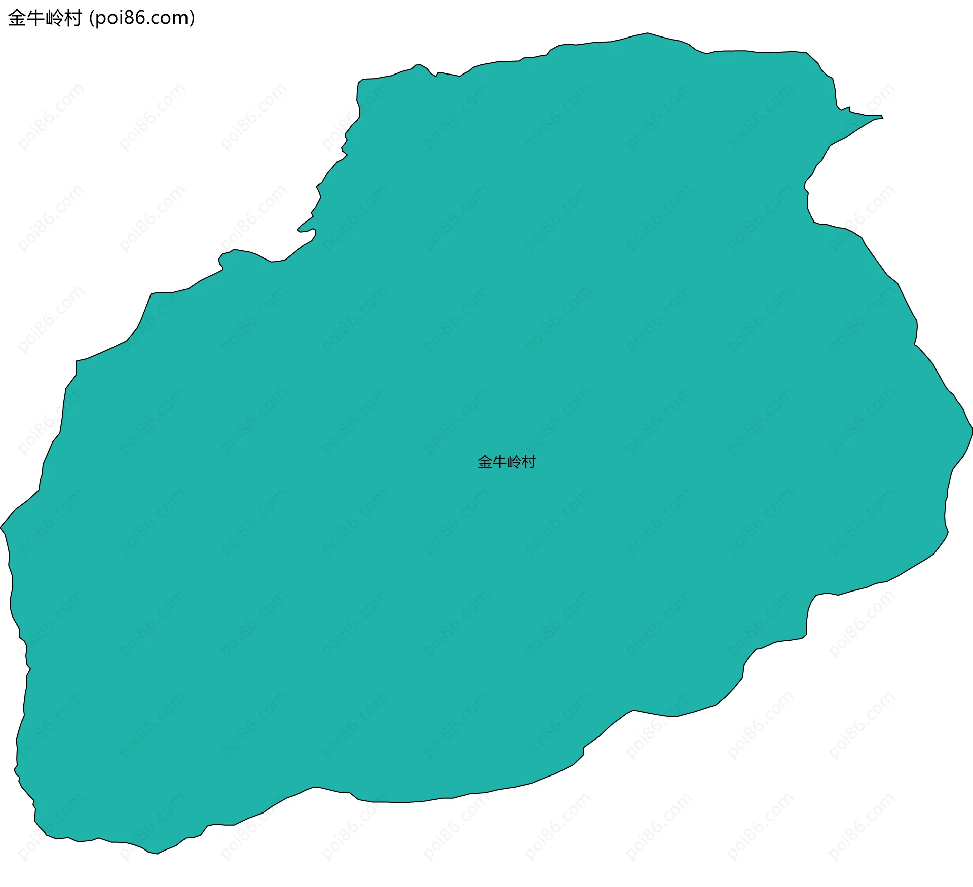 金牛岭村边界地图