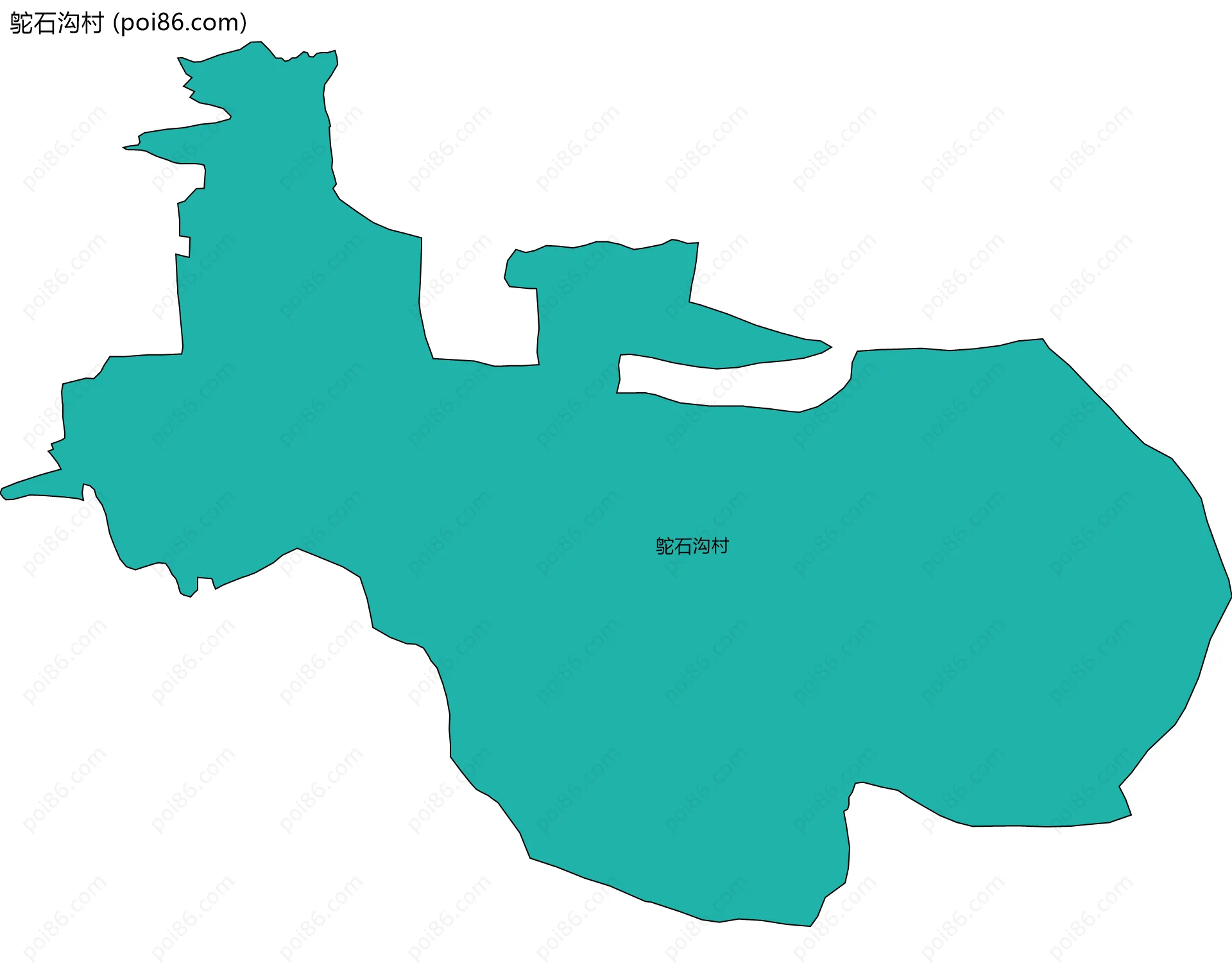 鸵石沟村边界地图