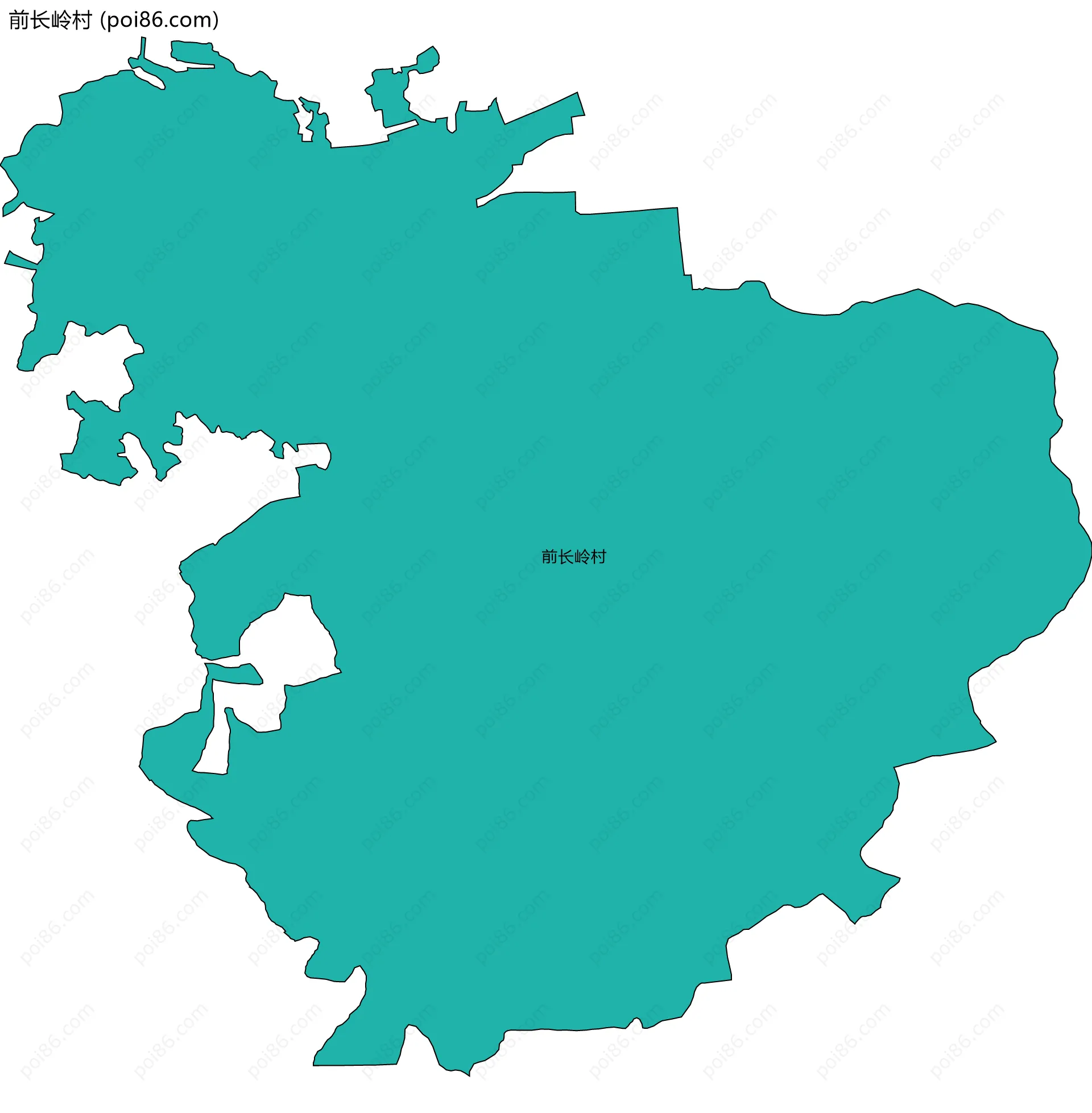 前长岭村边界地图