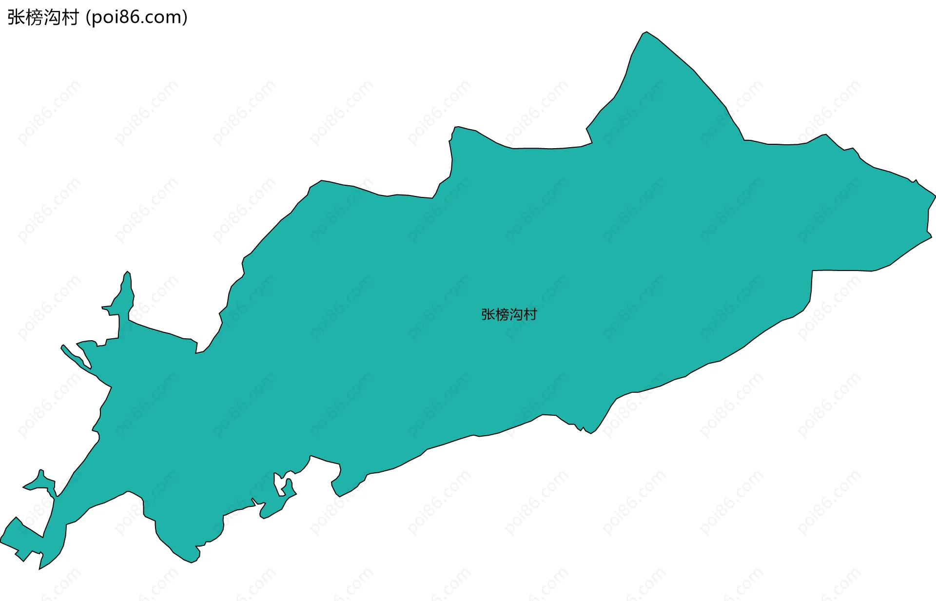 张榜沟村边界地图