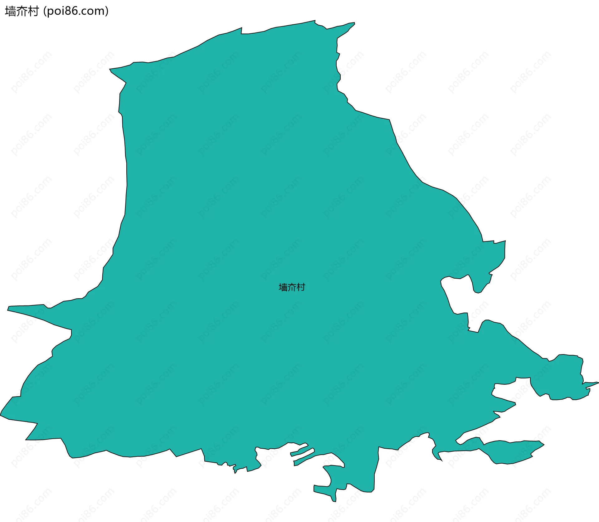墙夼村边界地图