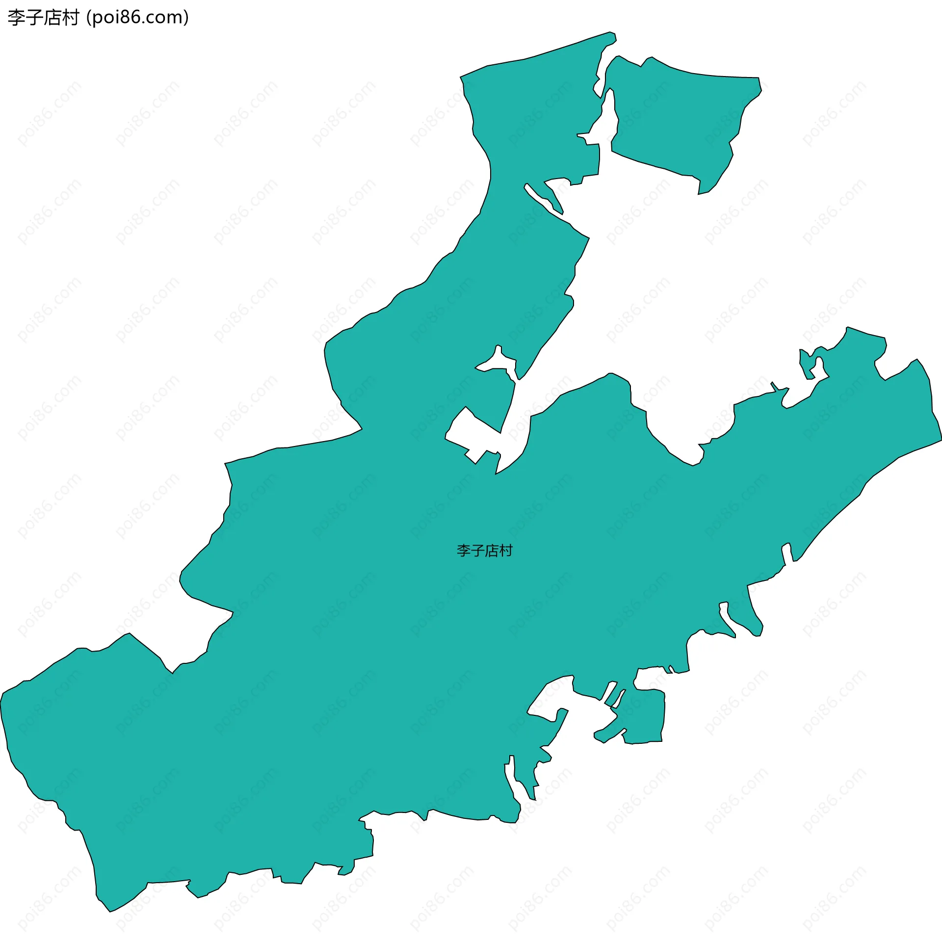 李子店村边界地图