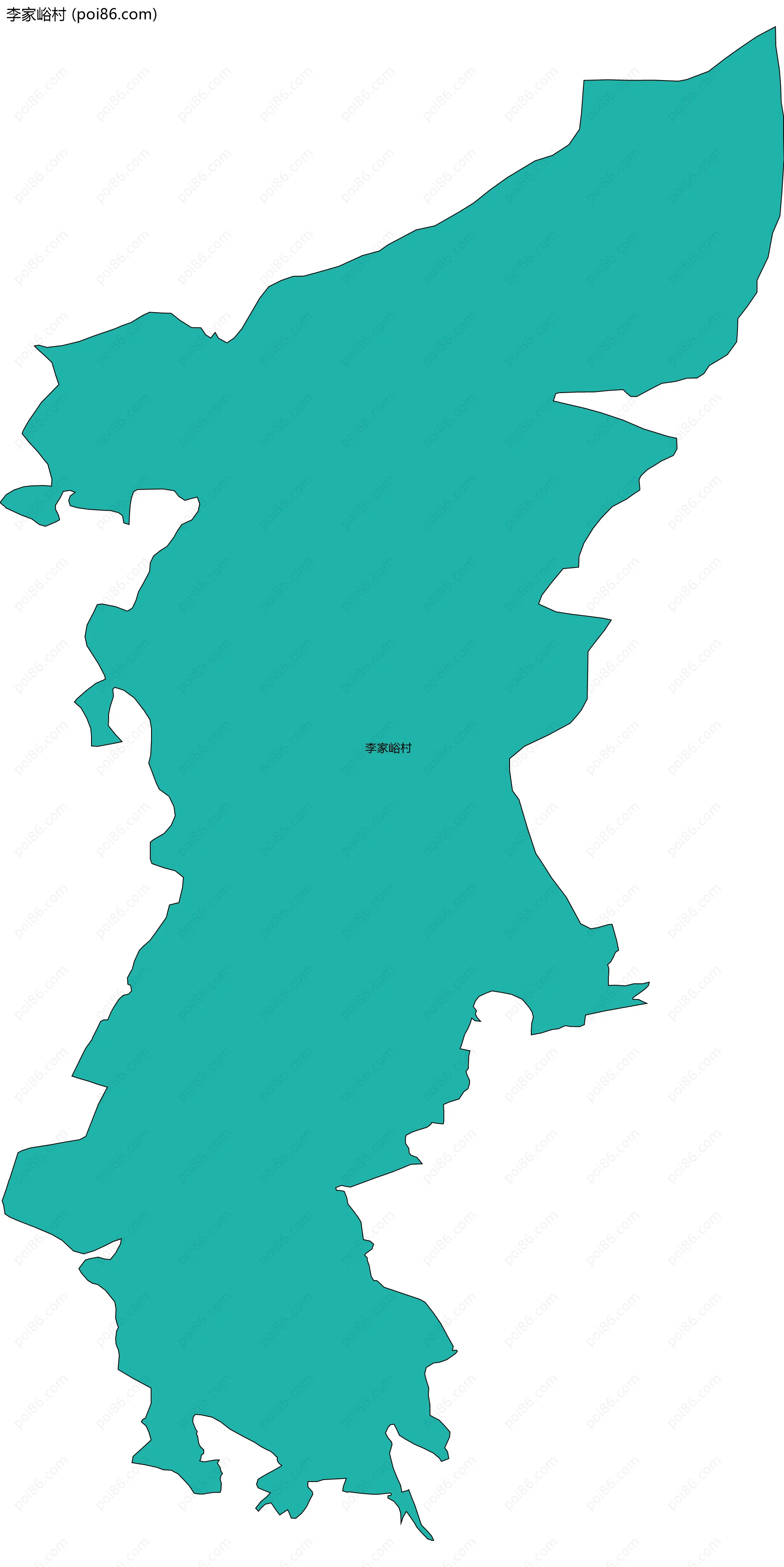 李家峪村边界地图