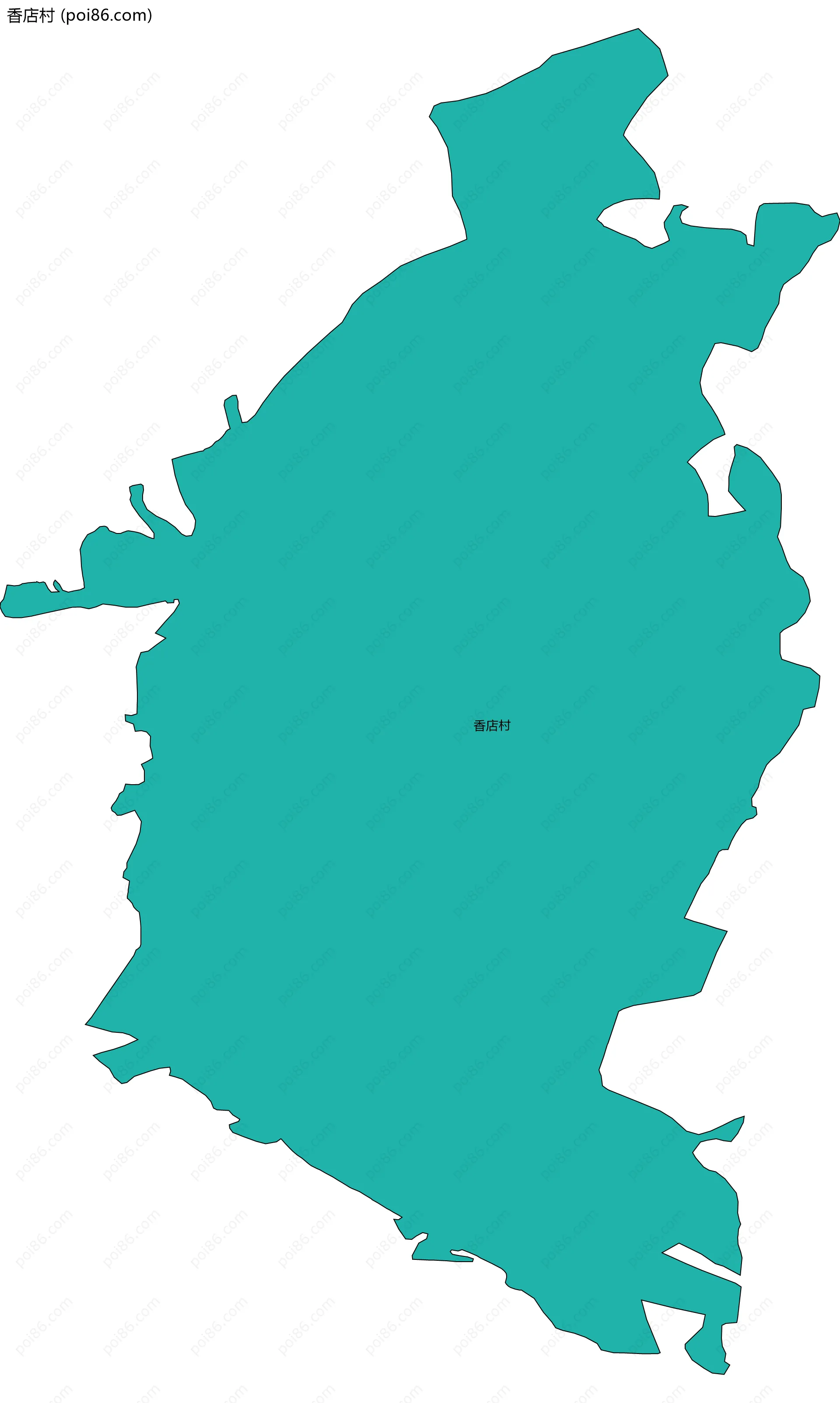 香店村边界地图