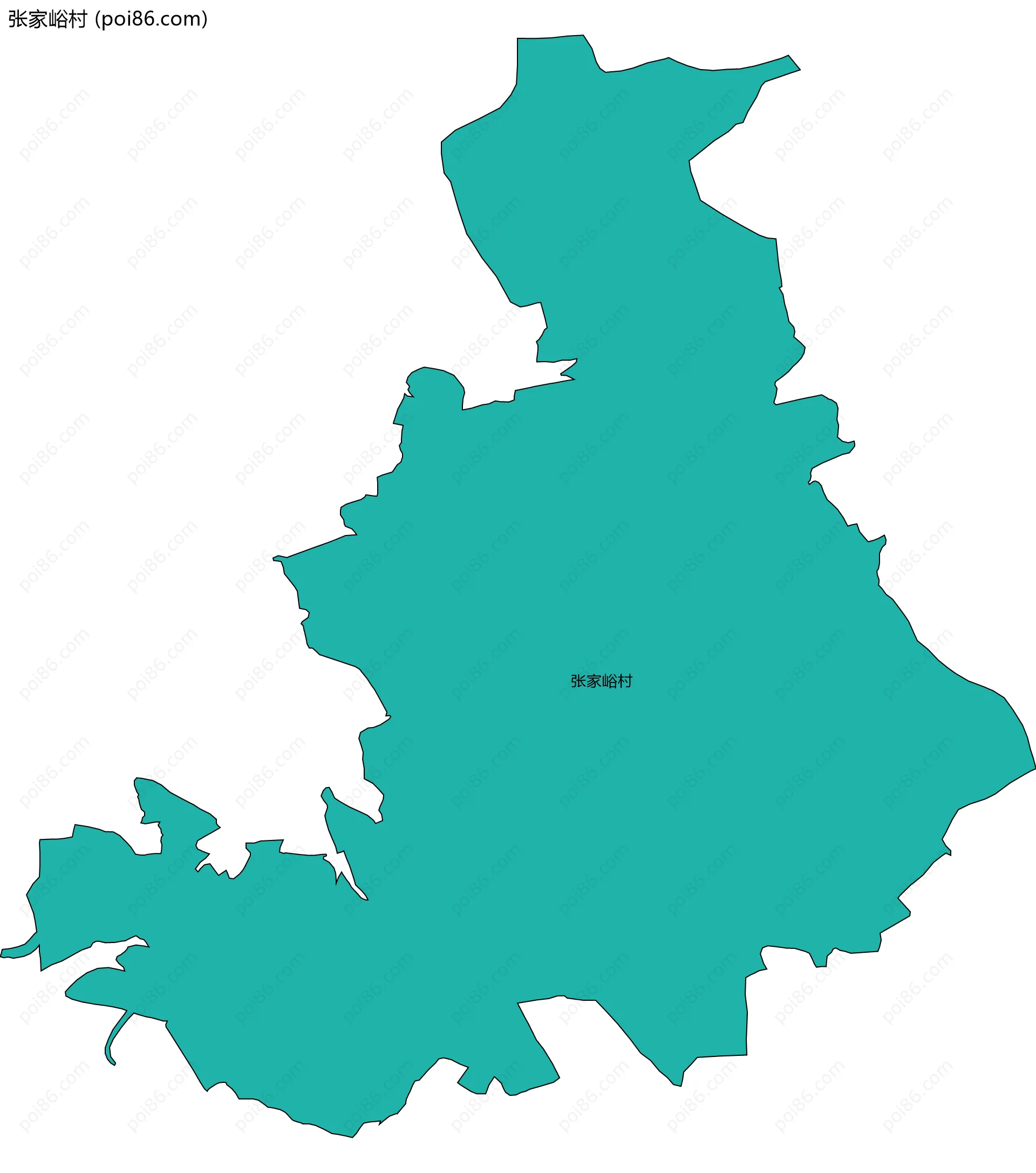 张家峪村边界地图