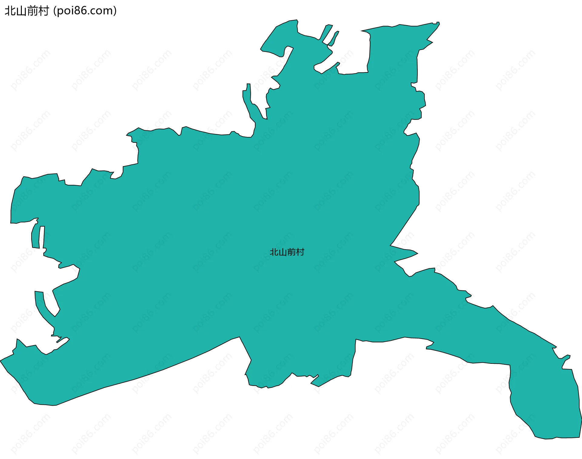 北山前村边界地图