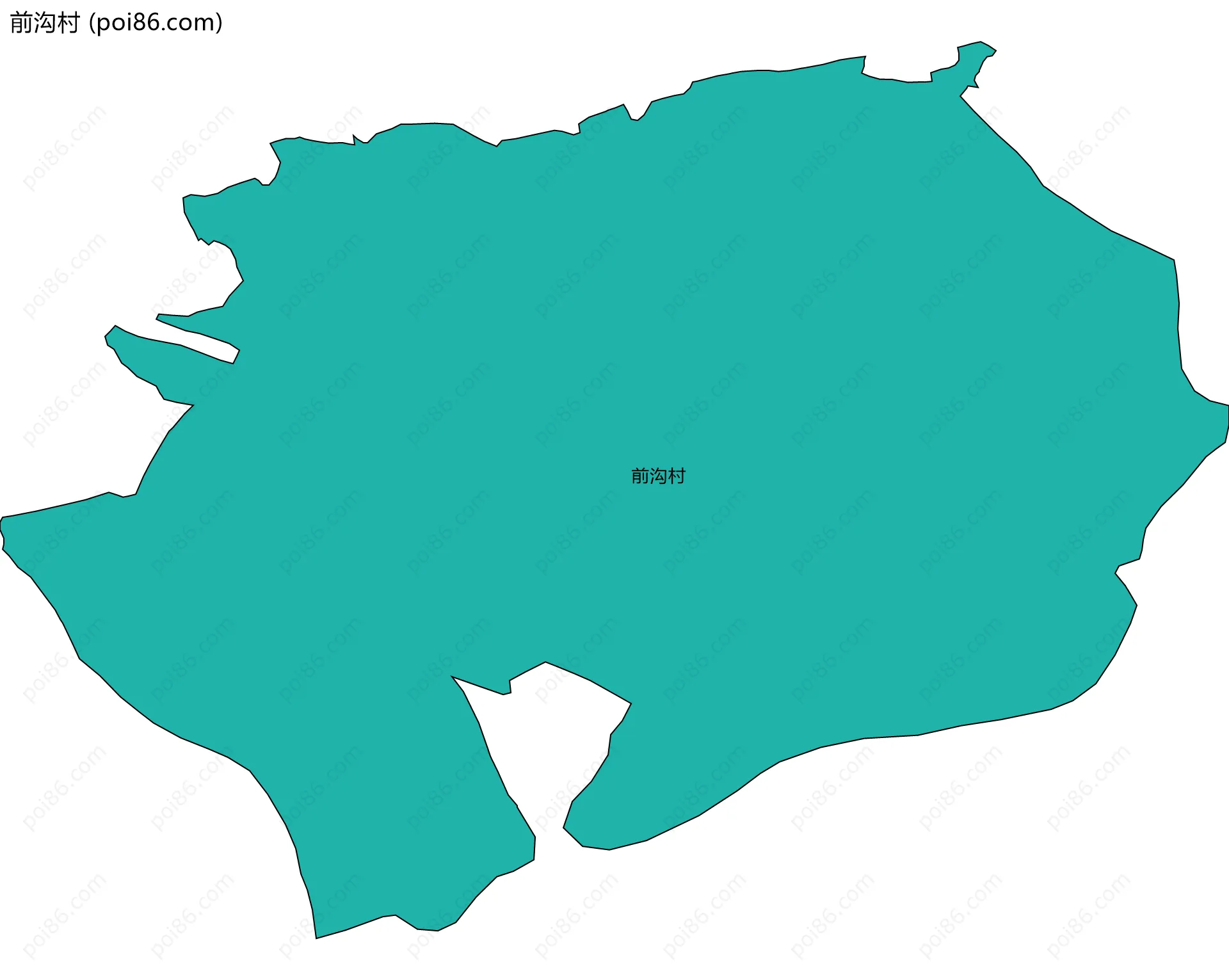 前沟村边界地图