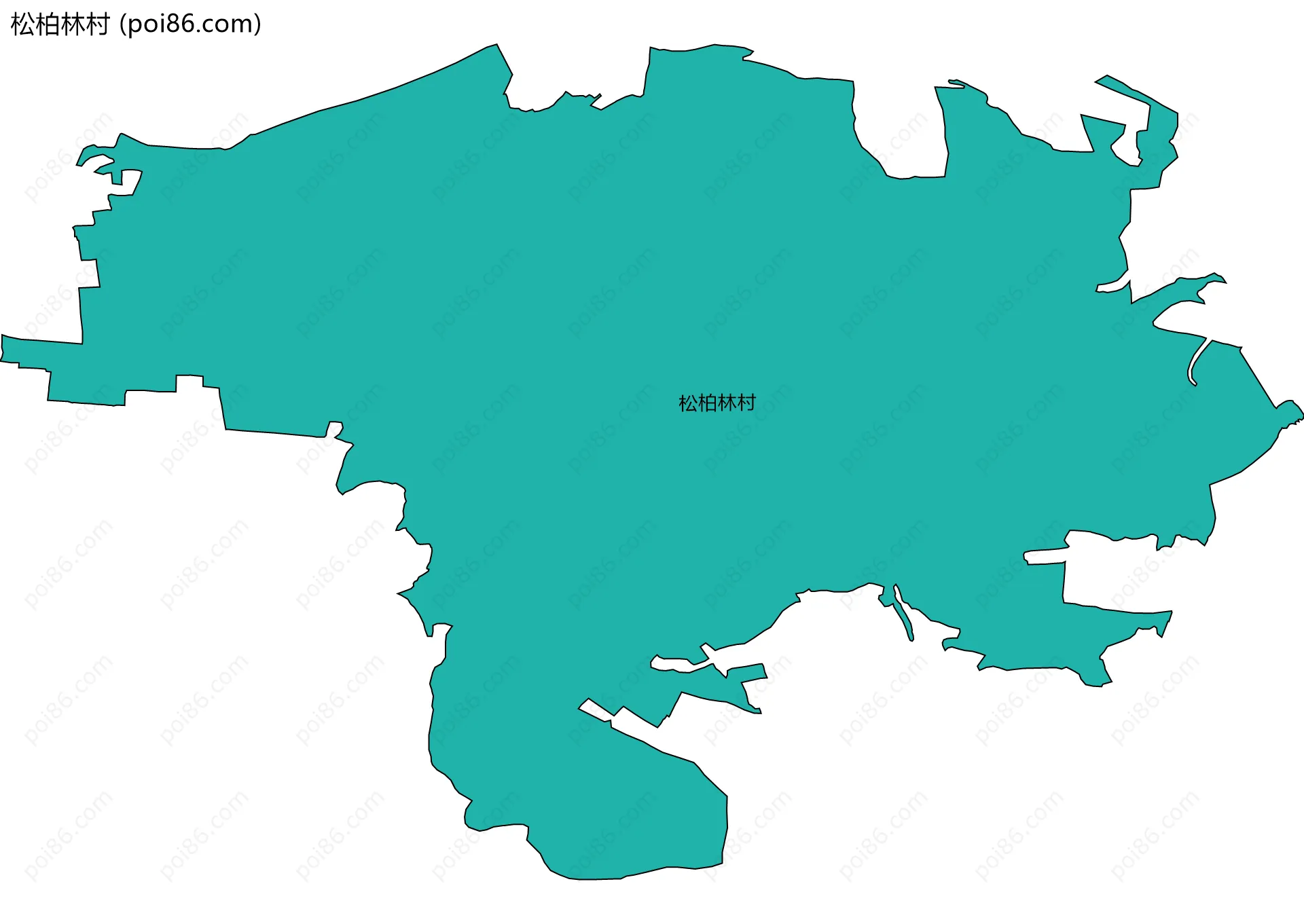 松柏林村边界地图