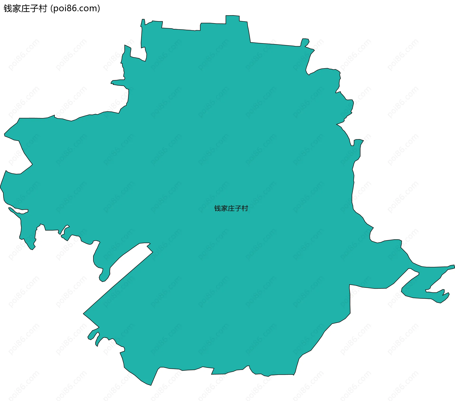 钱家庄子村边界地图