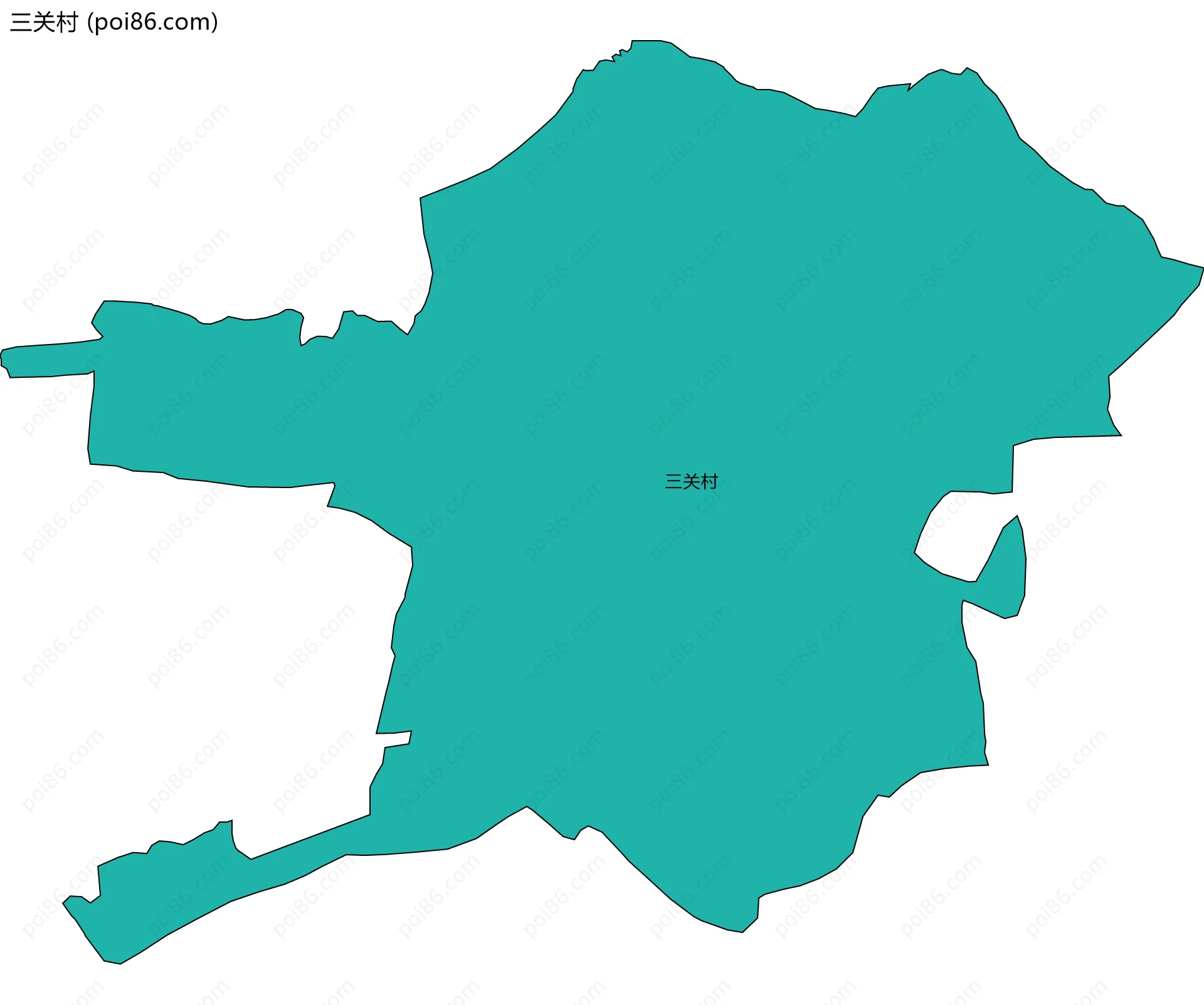 三关村边界地图