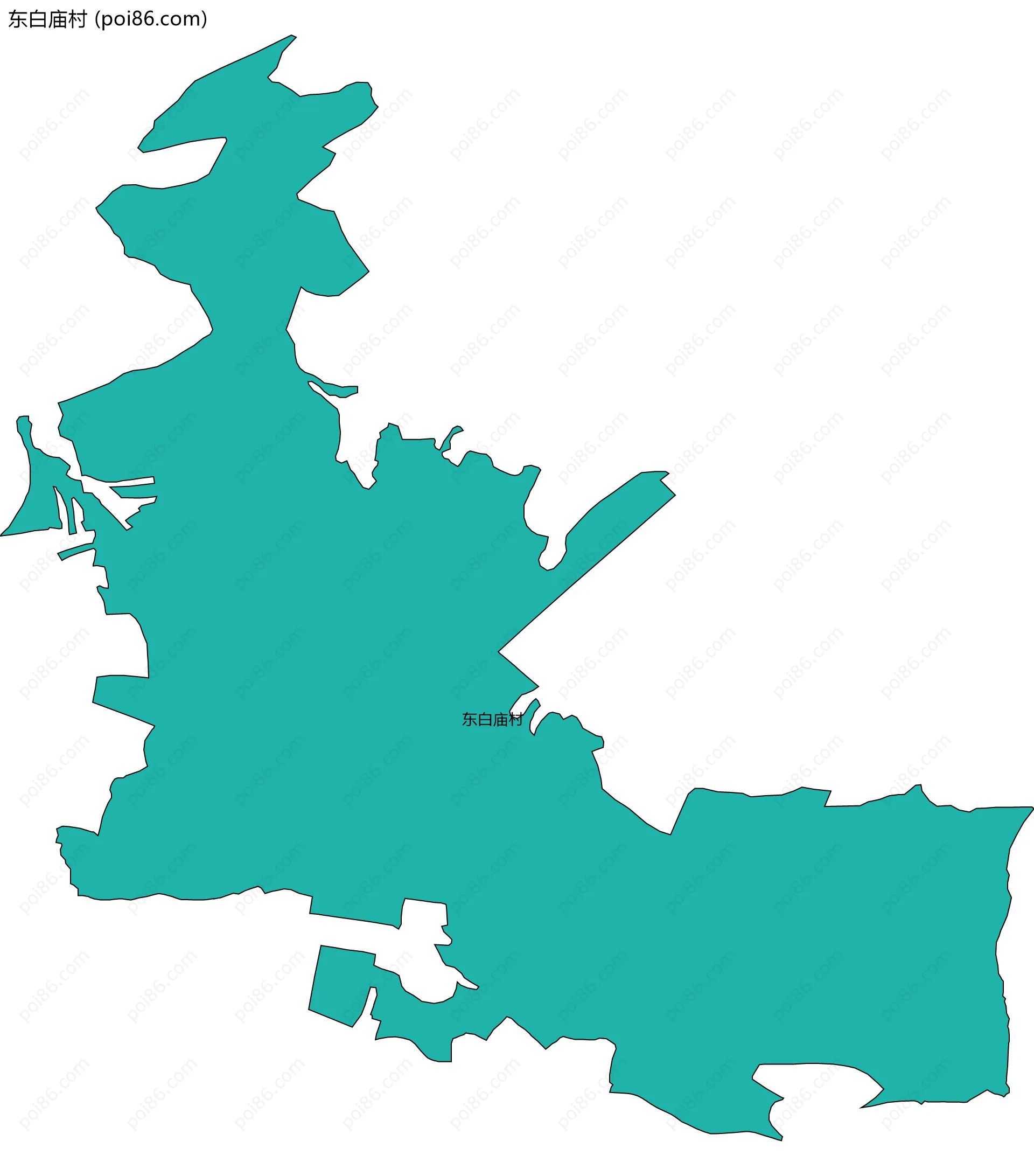 东白庙村边界地图