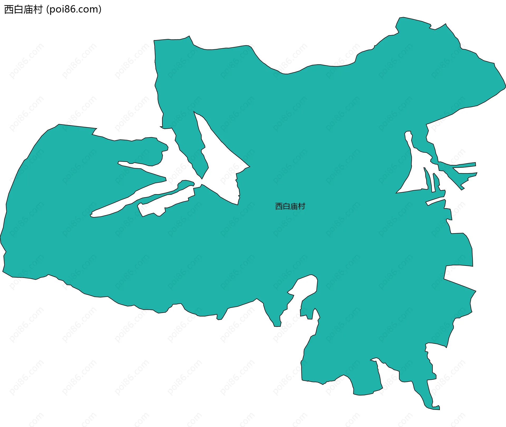西白庙村边界地图
