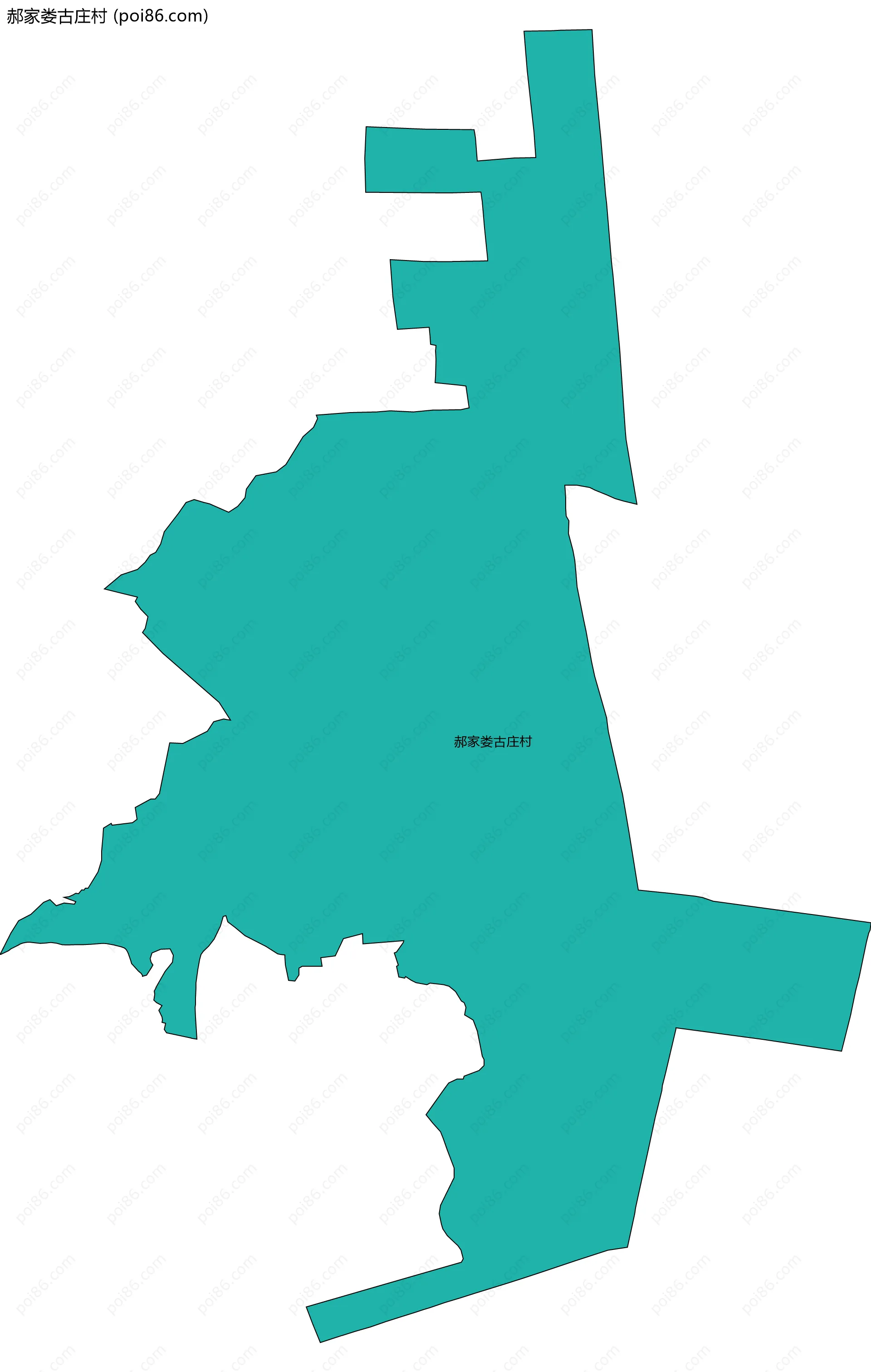 郝家娄古庄村边界地图