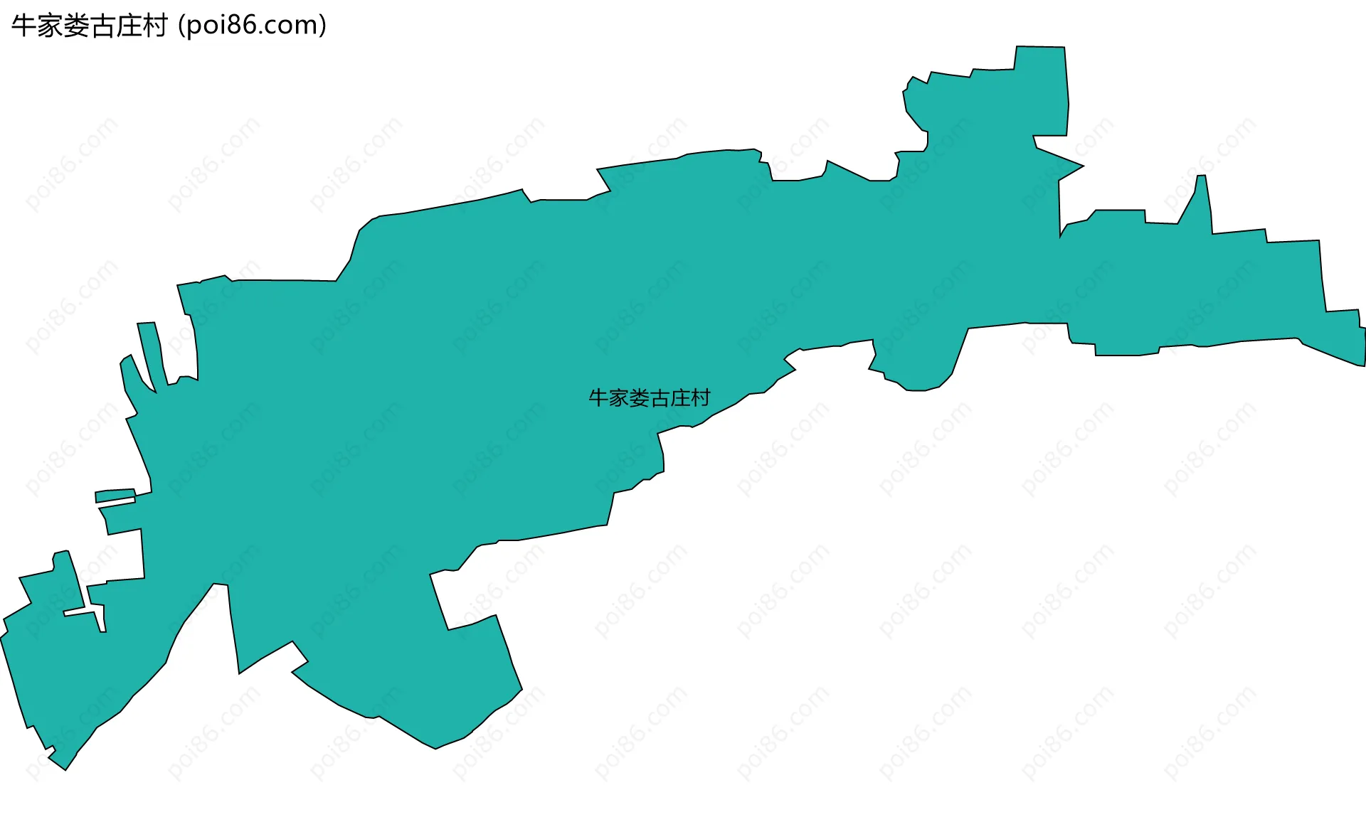 牛家娄古庄村边界地图