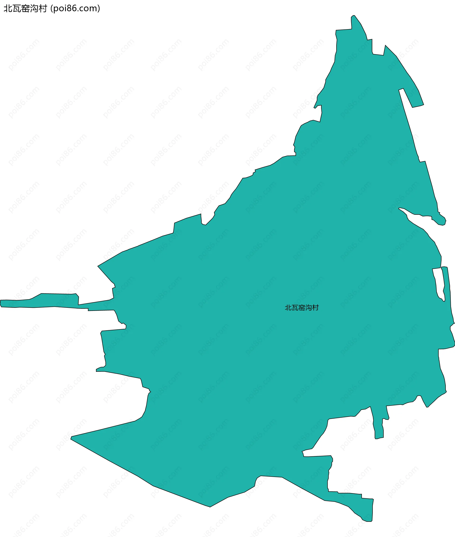 北瓦窑沟村边界地图