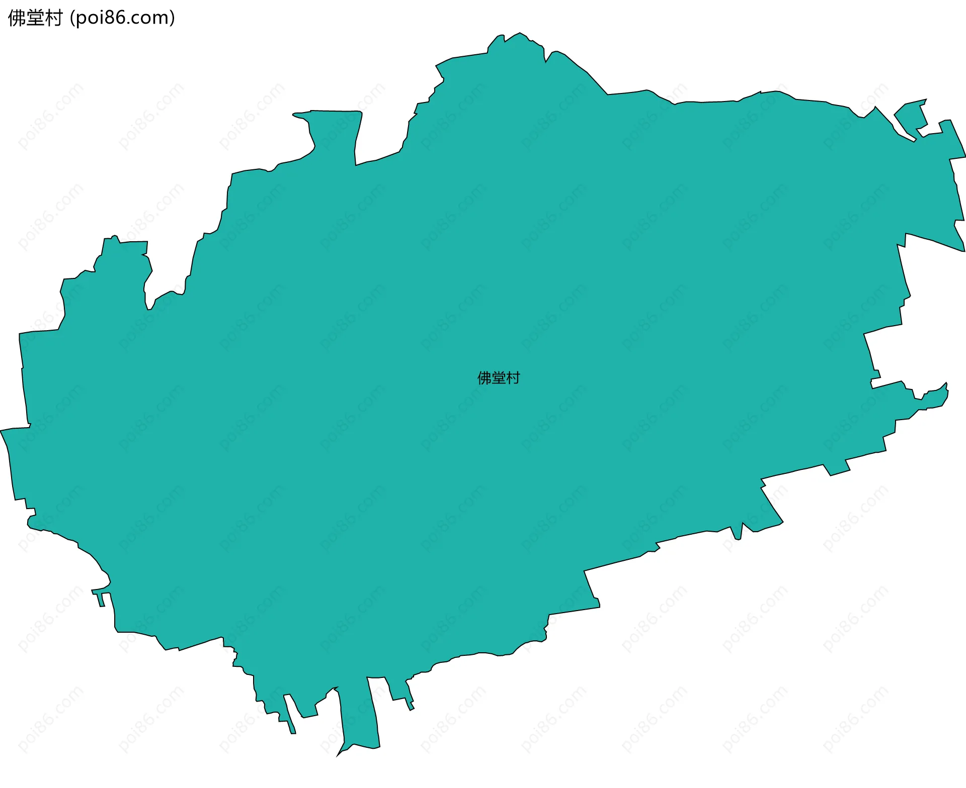 佛堂村边界地图