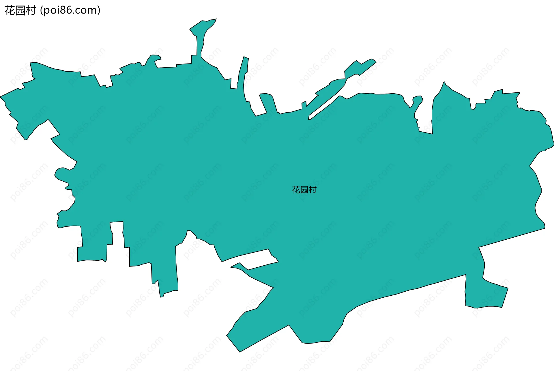 花园村边界地图