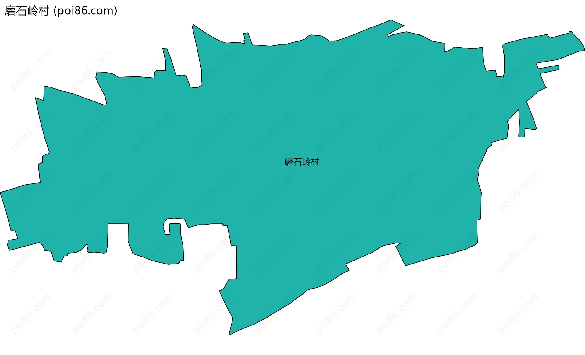 磨石岭村边界地图
