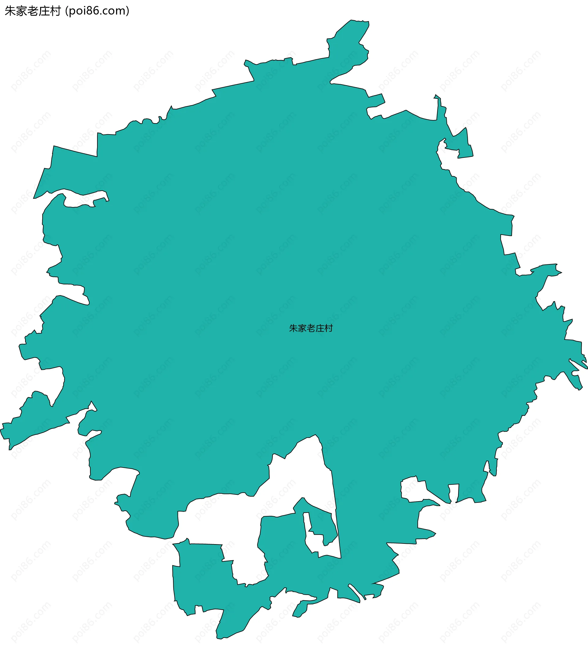 朱家老庄村边界地图