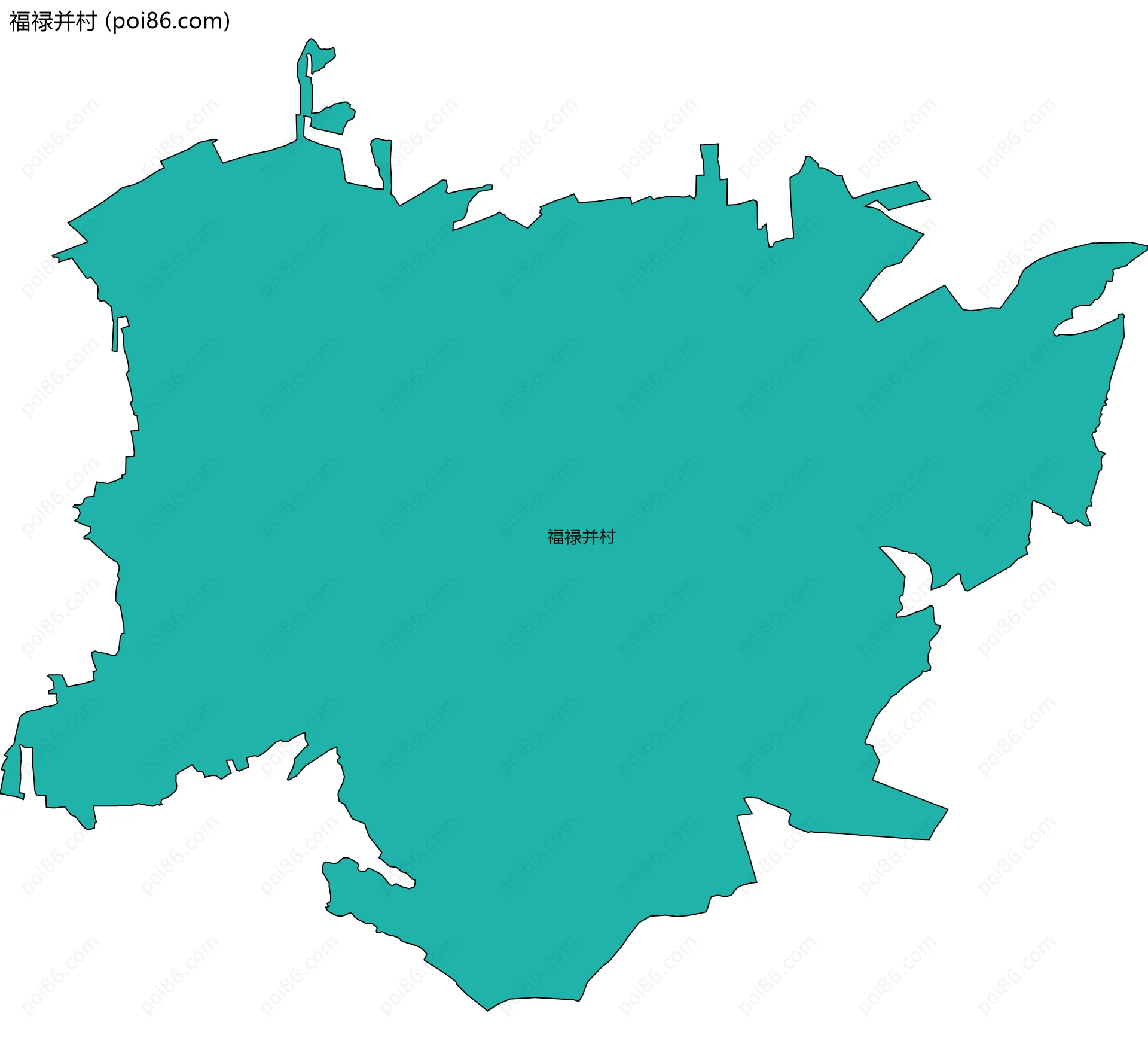 福禄并村边界地图