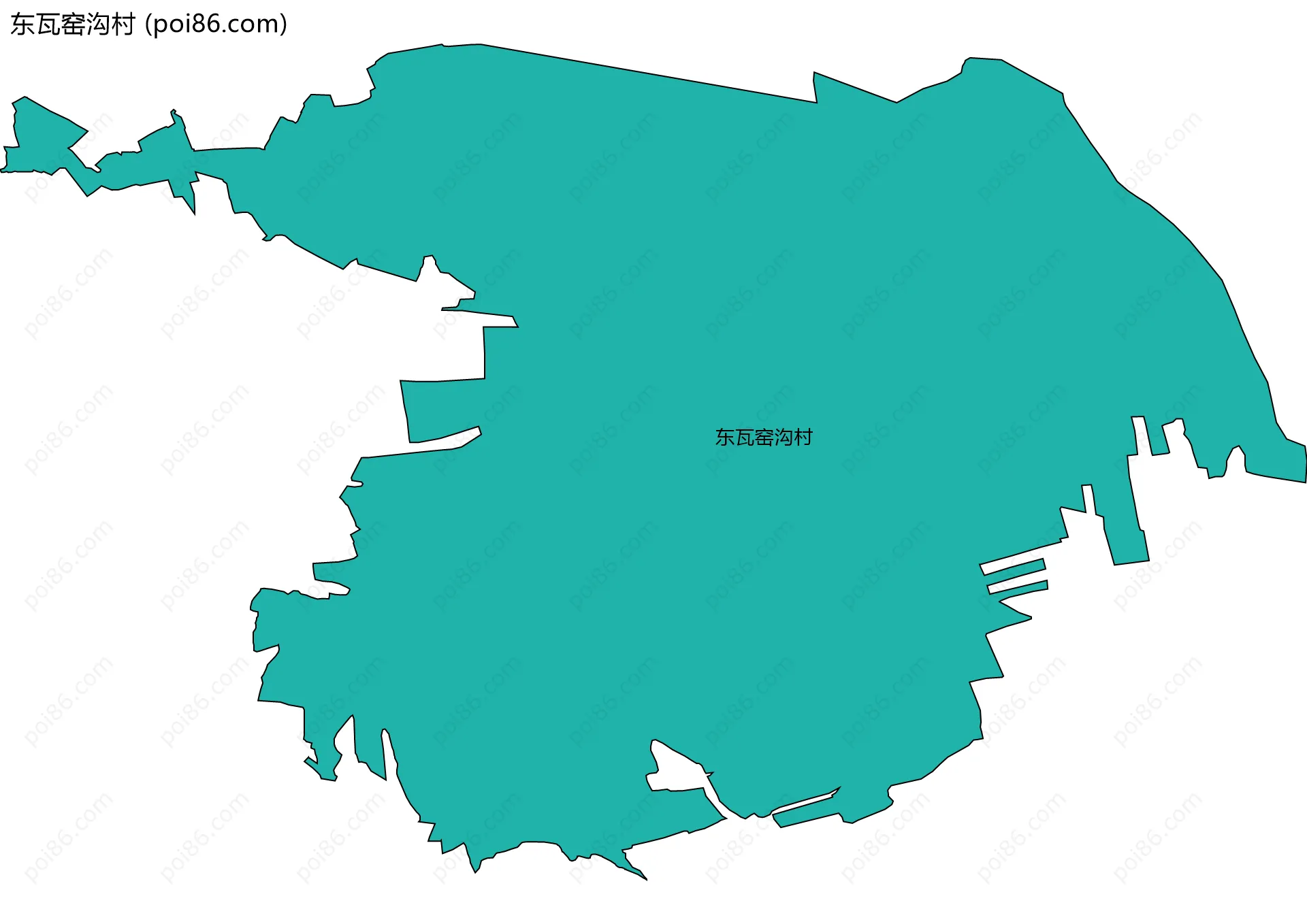 东瓦窑沟村边界地图
