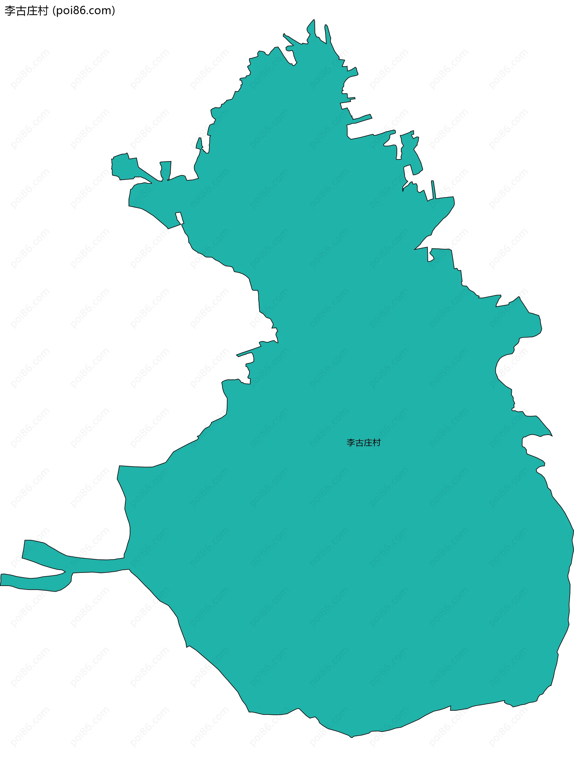 李古庄村边界地图