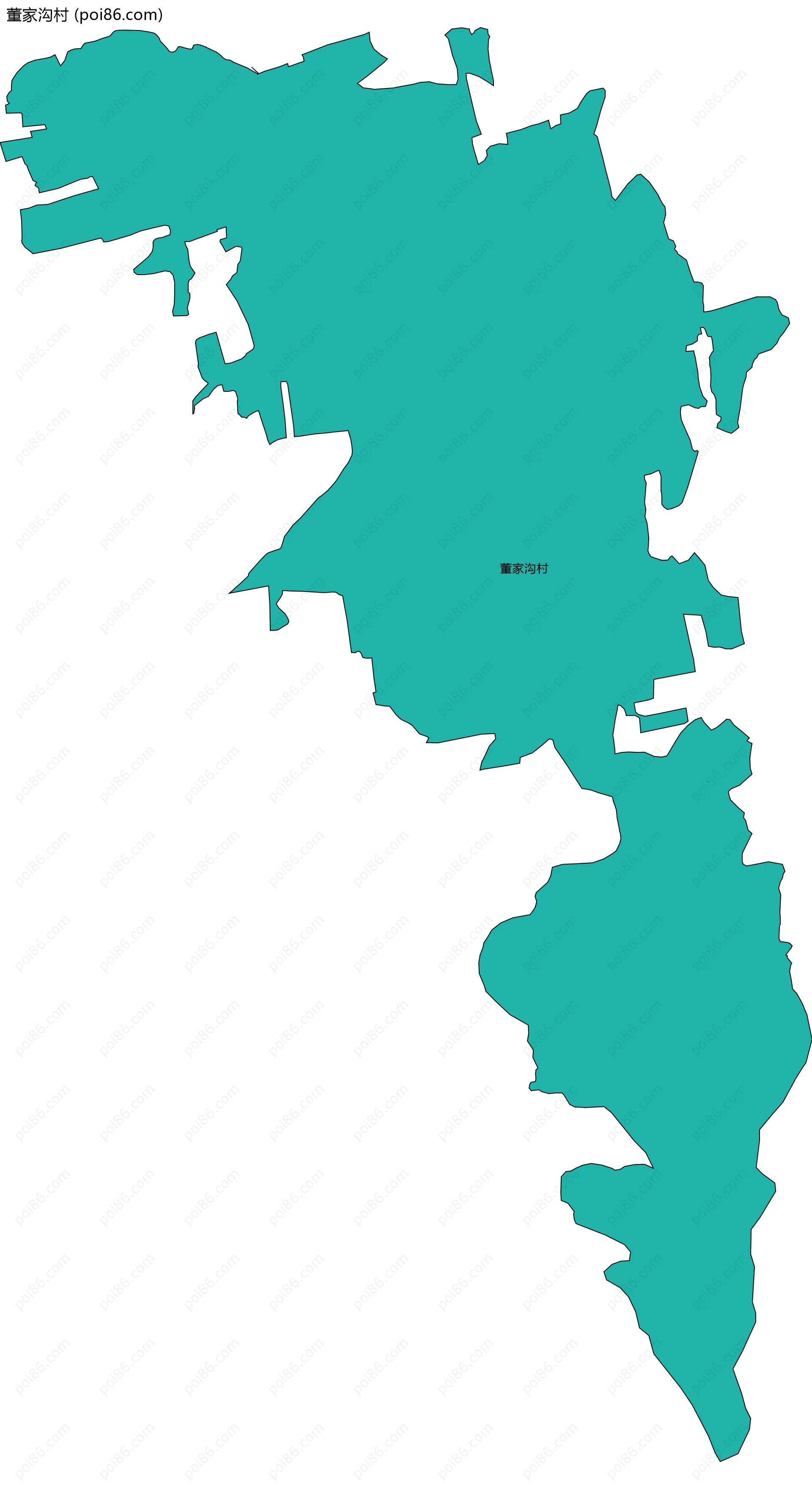 董家沟村边界地图