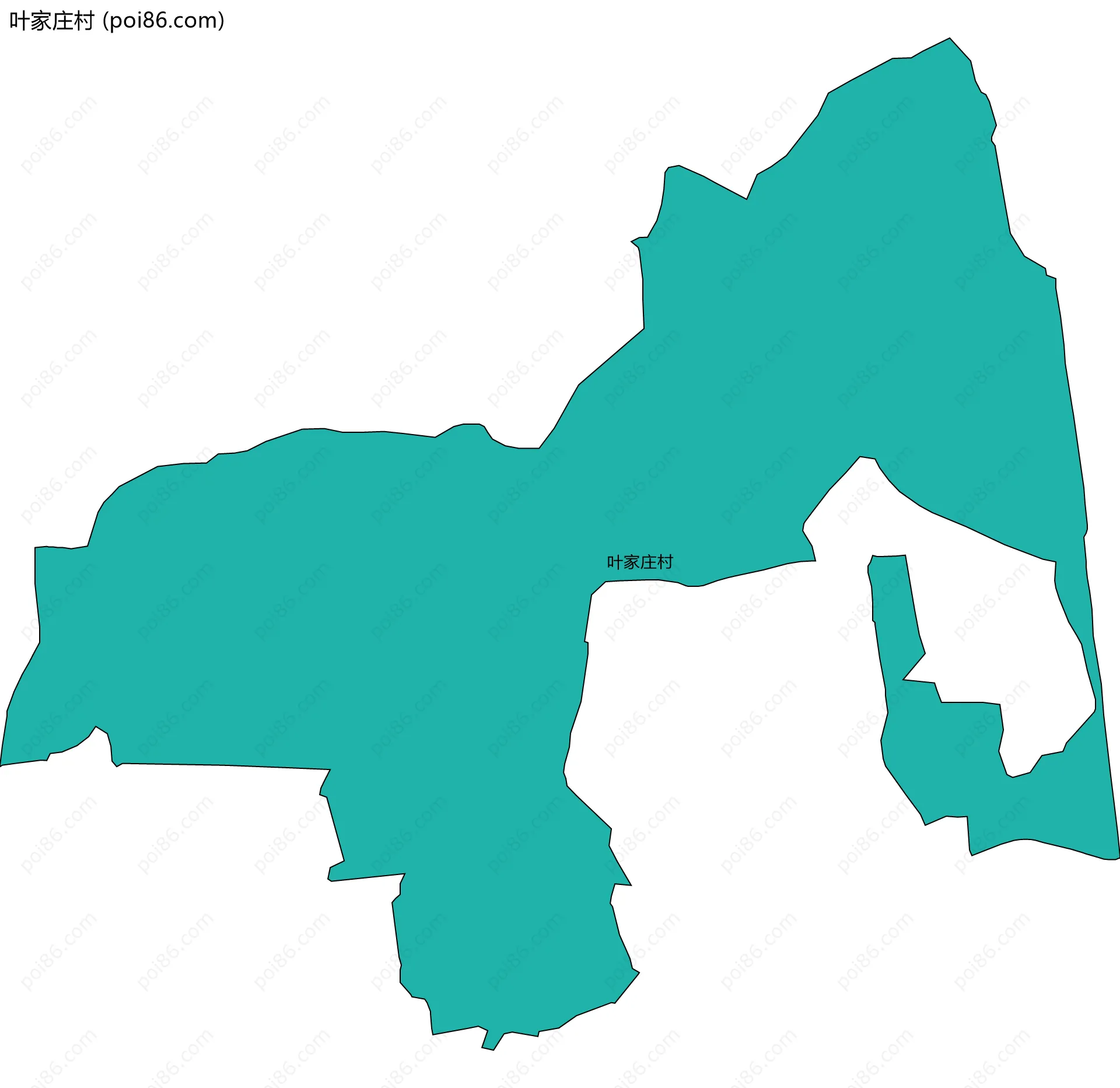 叶家庄村边界地图