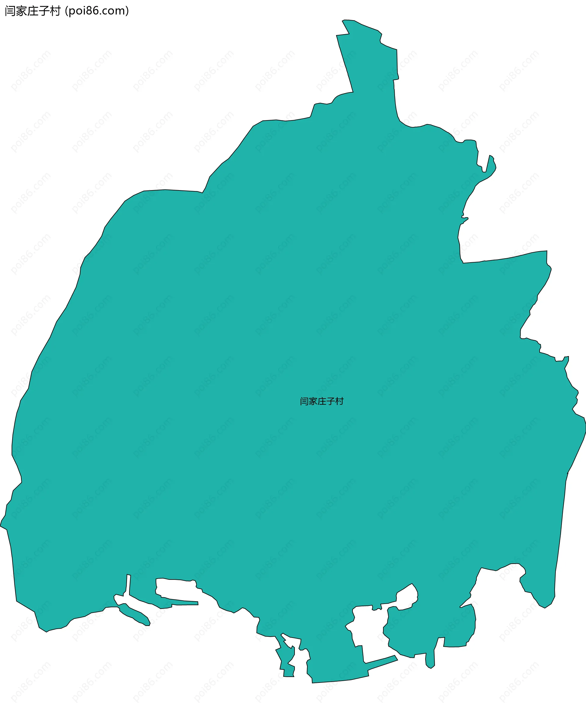 闫家庄子村边界地图