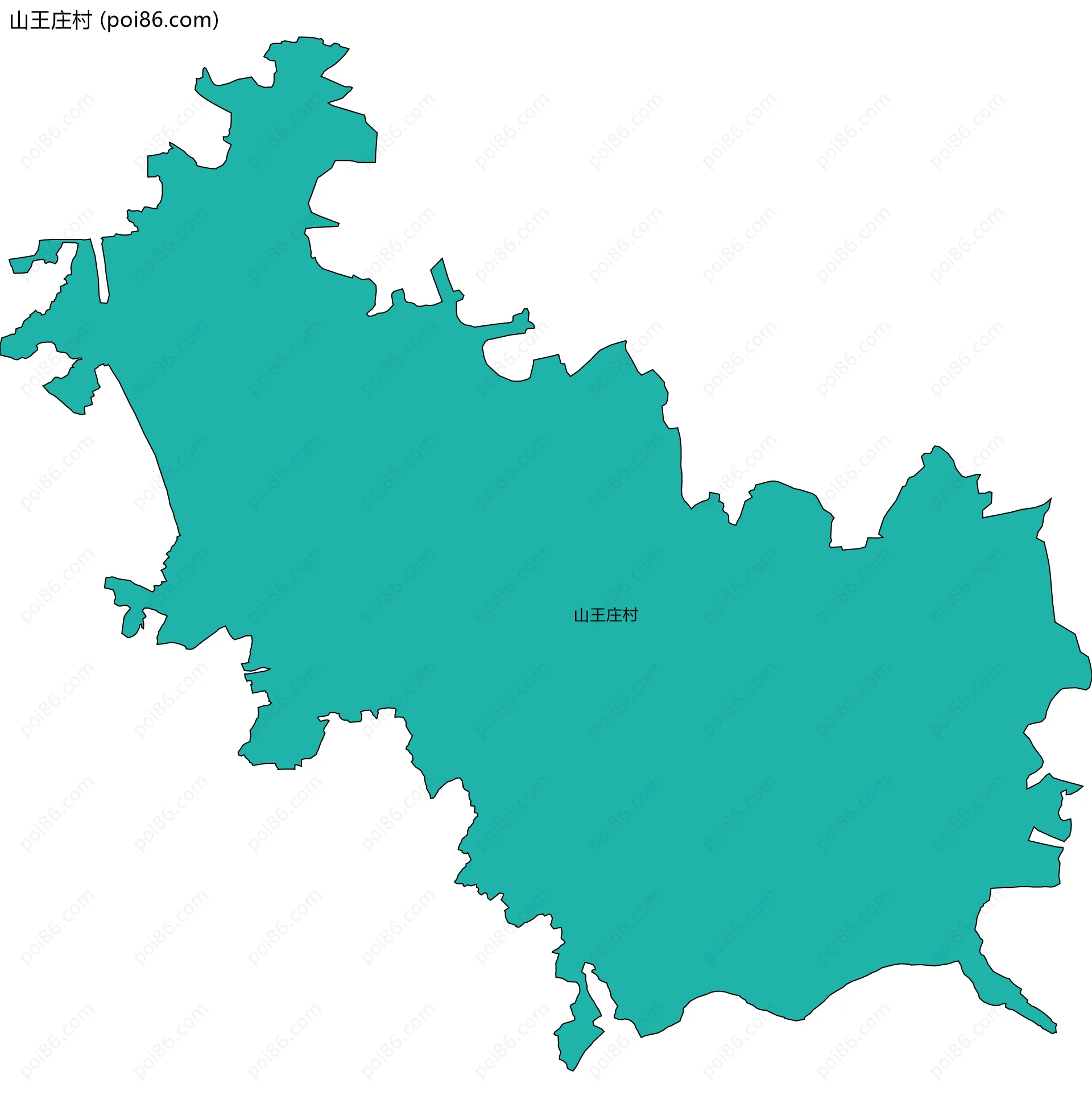 山王庄村边界地图