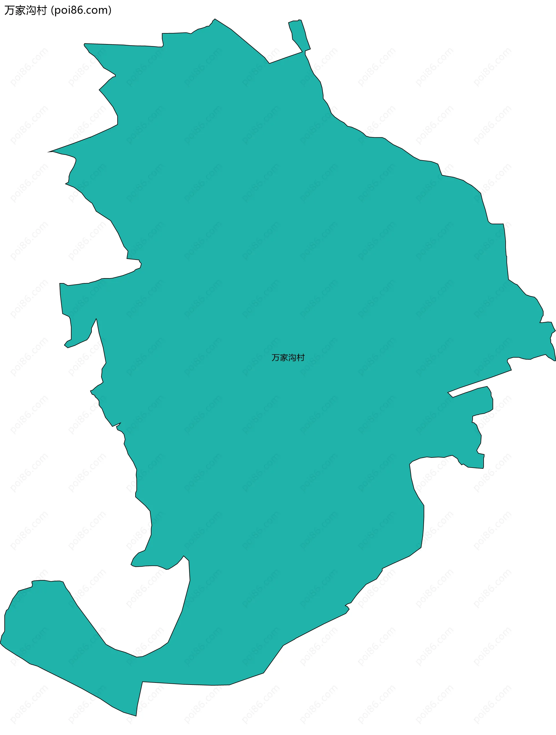 万家沟村边界地图