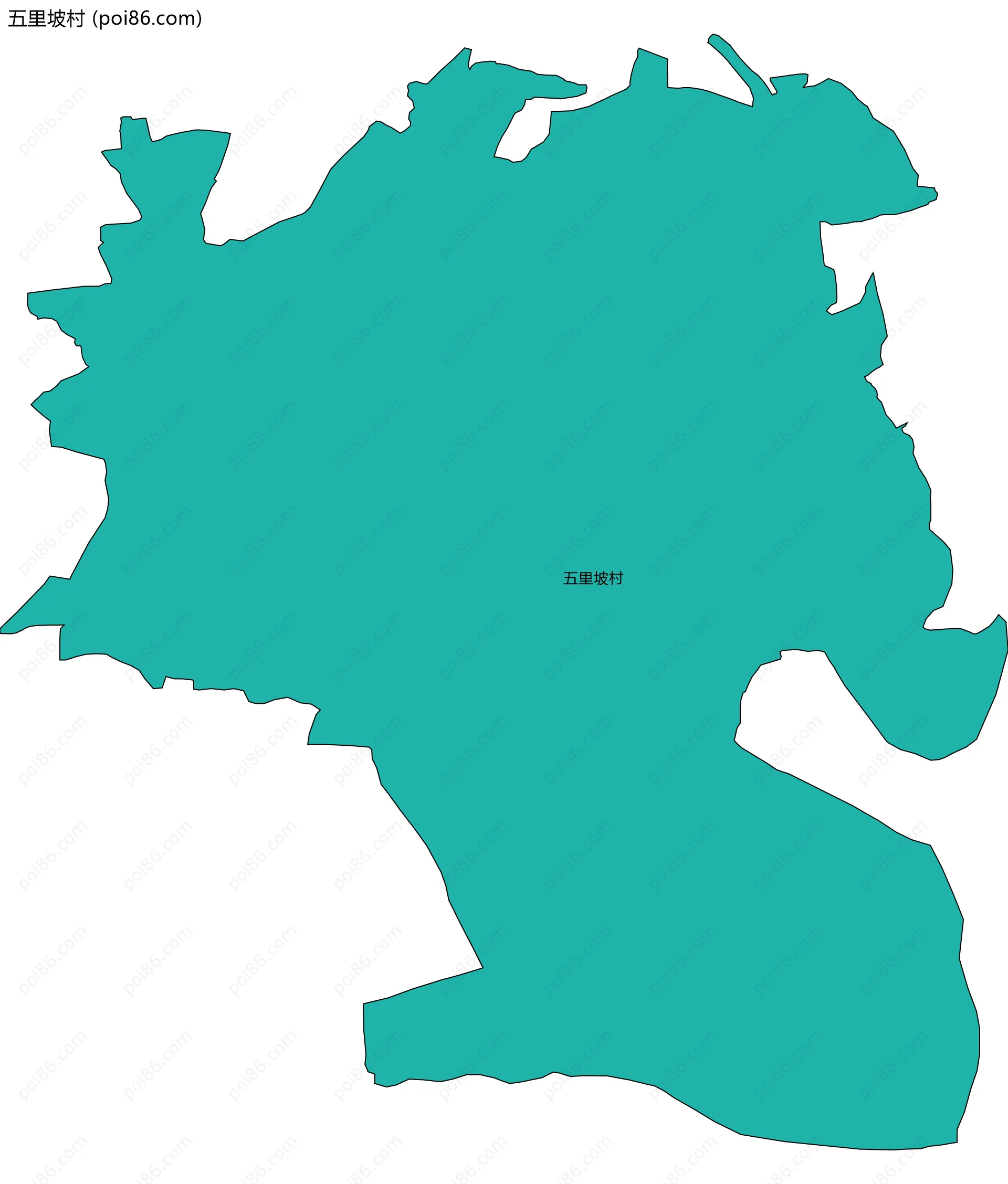 五里坡村边界地图